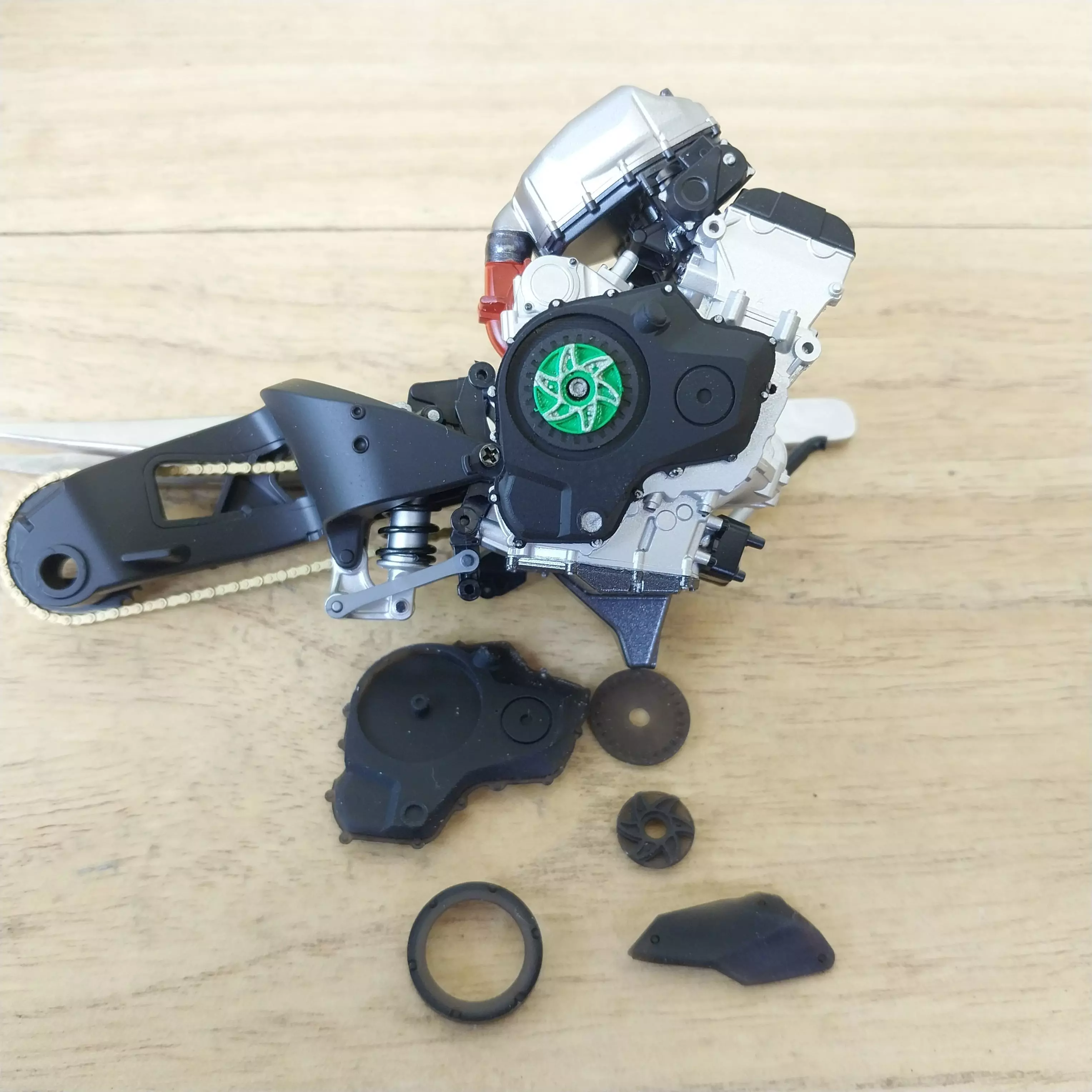 Tamiya kawasaki H2 - H2R Dryclutch 3D print model_1