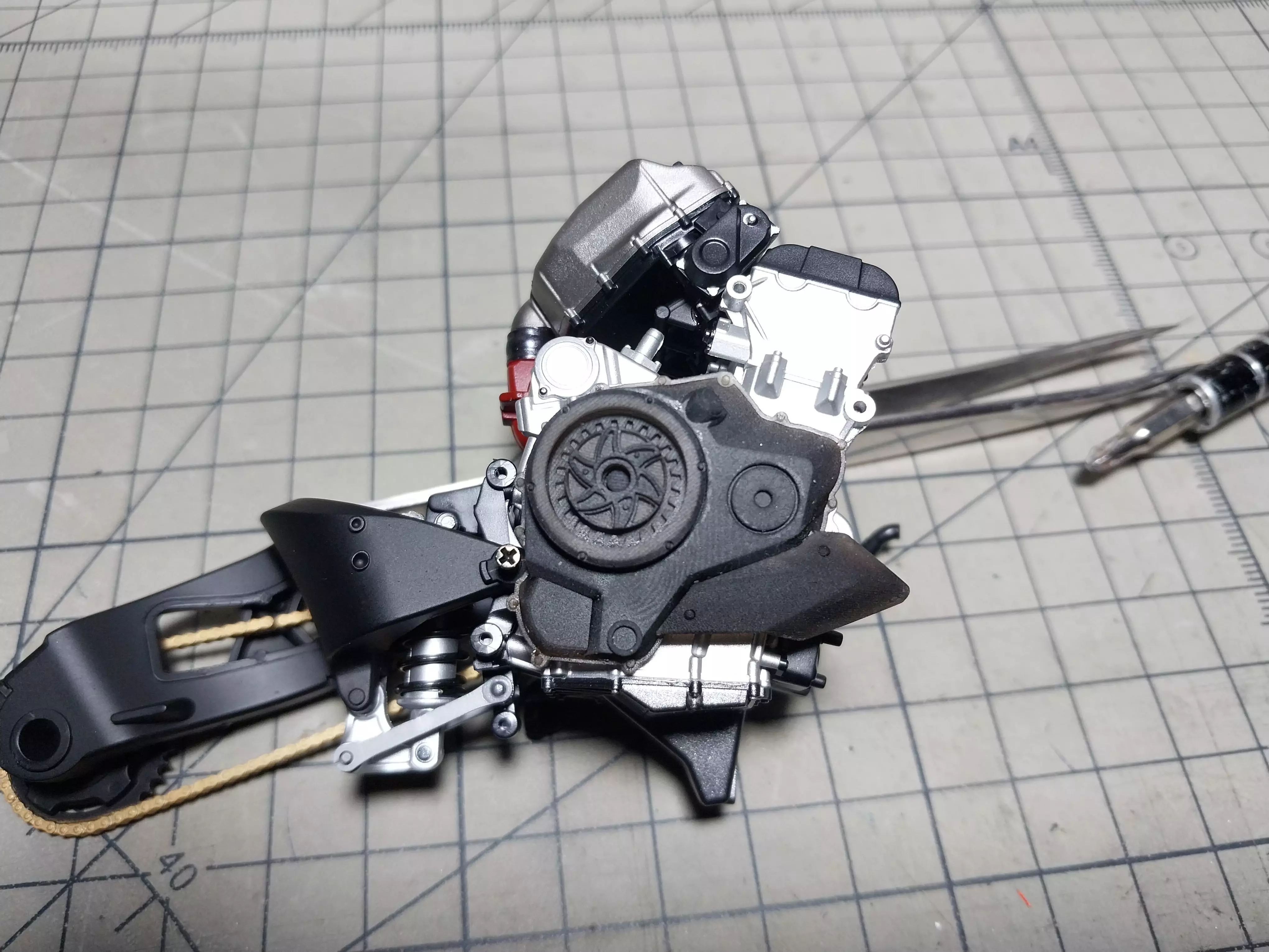 Tamiya kawasaki H2 - H2R Dryclutch 3D print model_0
