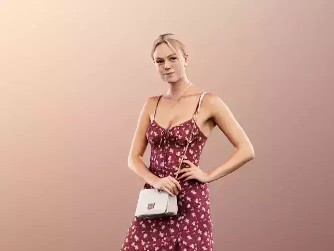 Hedda 13305 - Standing Elegant Woman In Long Dress