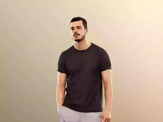 Sandro 13283 - Walking Casual Young Man Low-poly 3D model