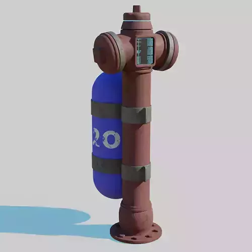 Cyberpunk Fire Hydrant 3D model Cyberpunk Fire Hydrant 3D model