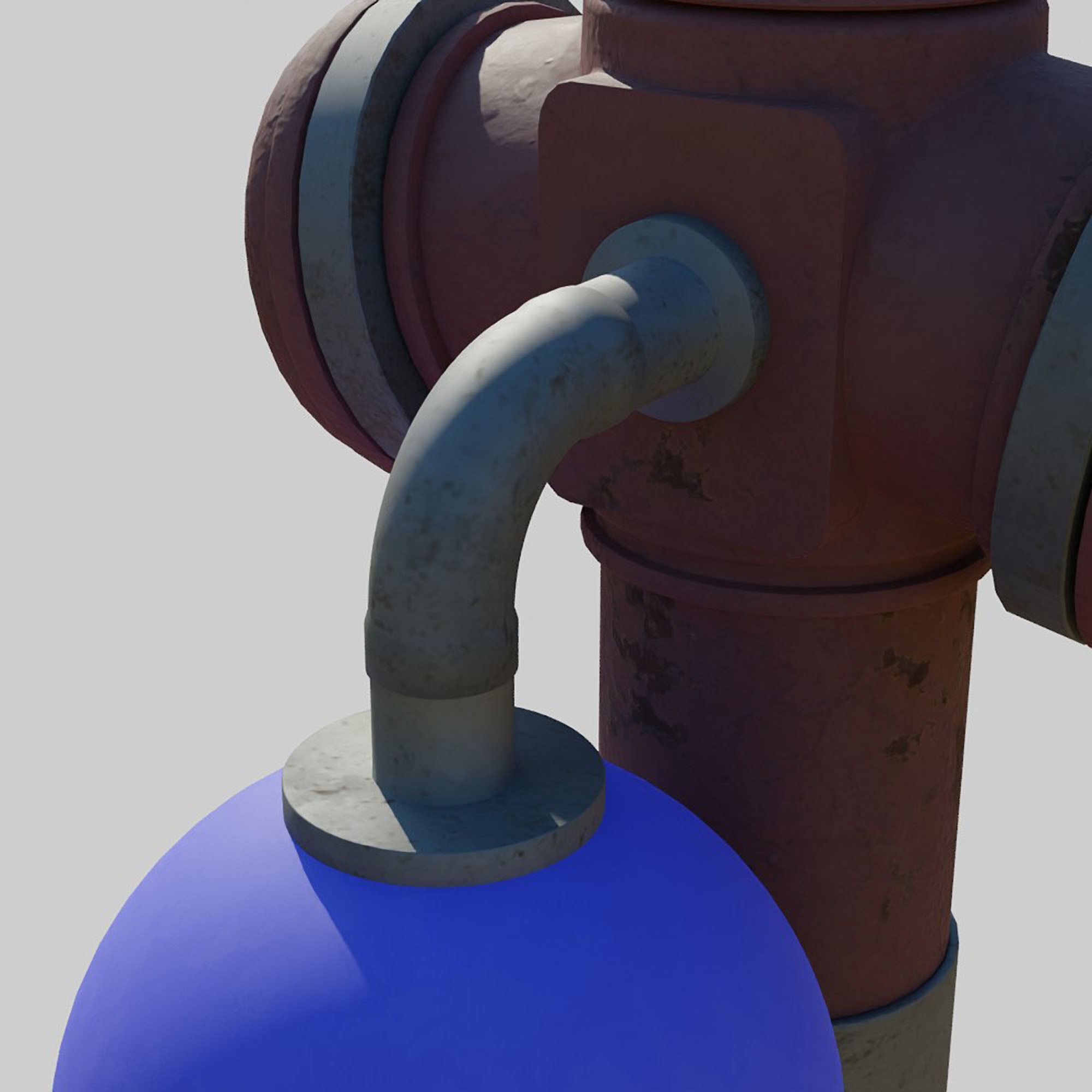 Cyberpunk Fire Hydrant 3D model_12