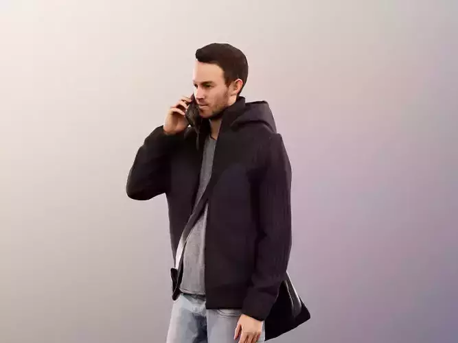 Fabio 13065 - Walking Casual Man Phone Call
