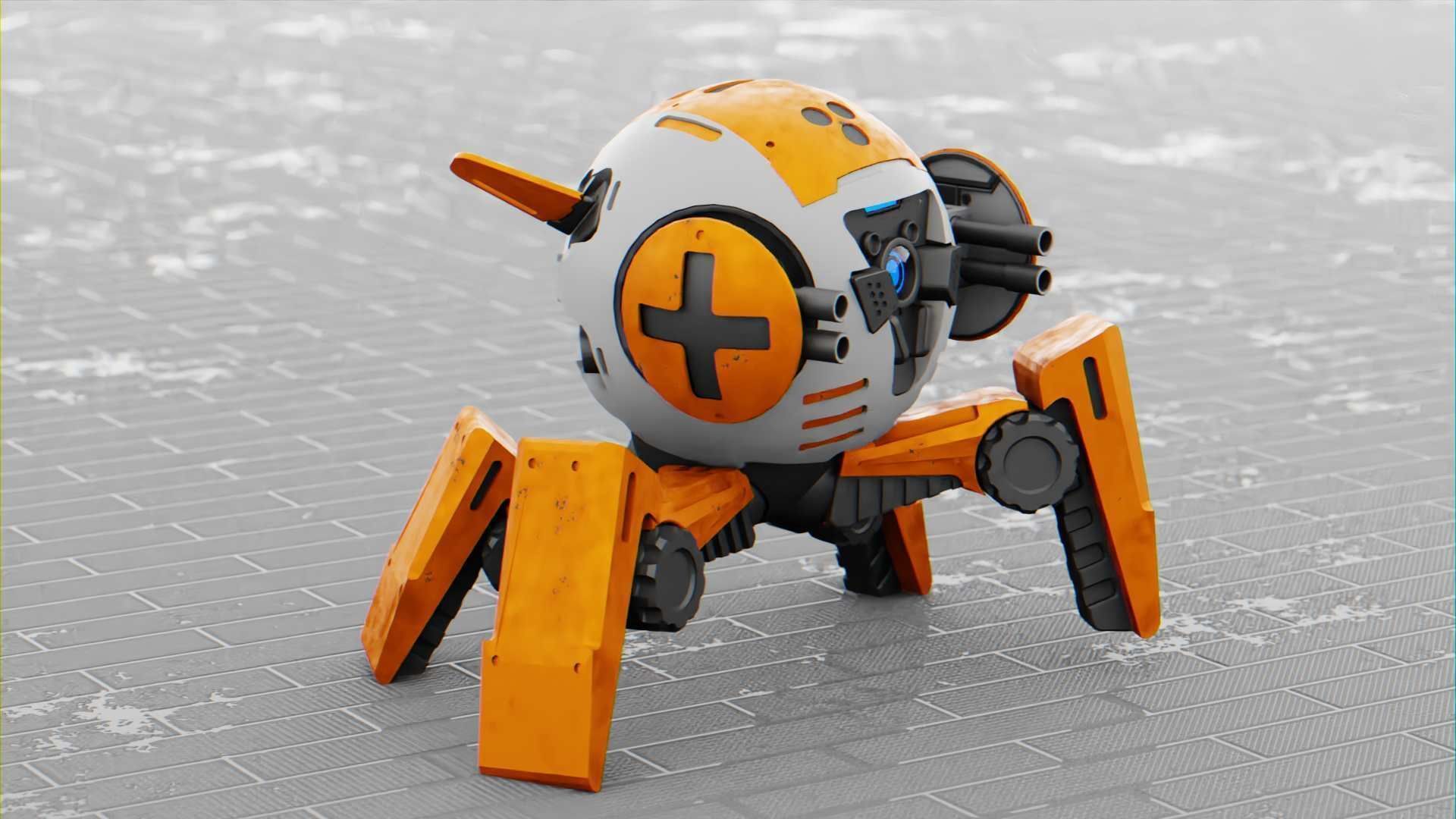 BATTLE DROID AERO  RIGGED Free 3D model_6