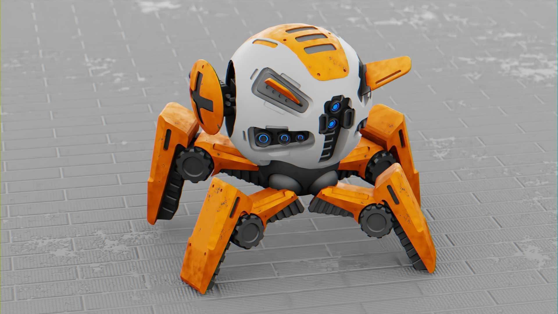 BATTLE DROID AERO  RIGGED Free 3D model_15