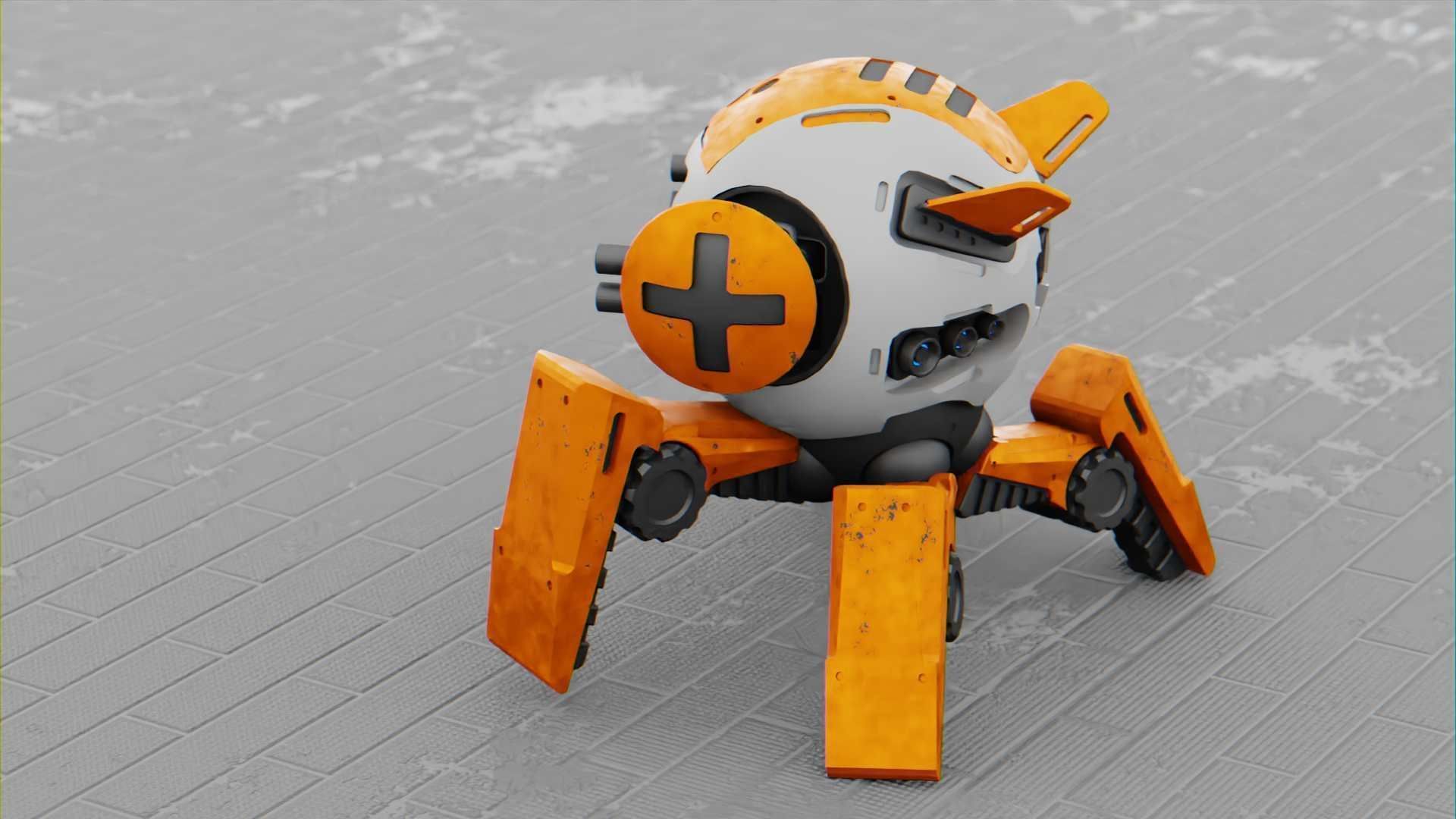 BATTLE DROID AERO  RIGGED Free 3D model_17