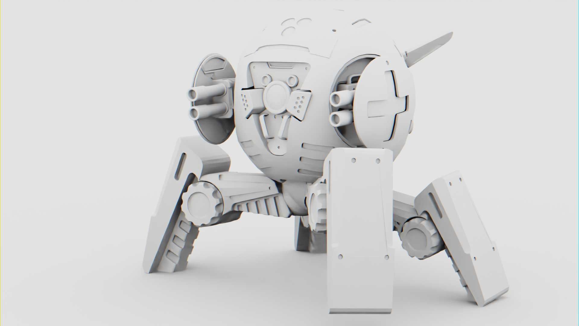 BATTLE DROID AERO  RIGGED Free 3D model_32