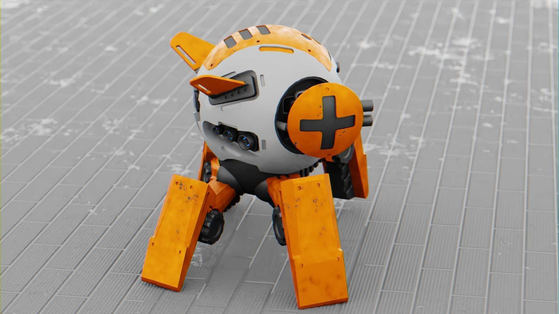 BATTLE DROID AERO  RIGGED Free 3D model_9