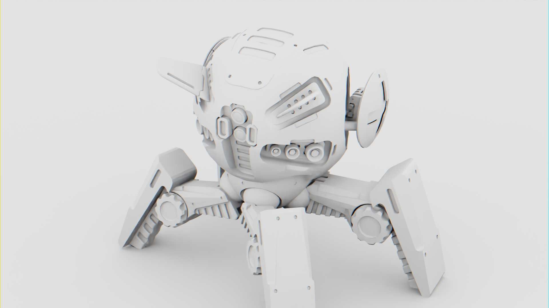 BATTLE DROID AERO  RIGGED Free 3D model_36