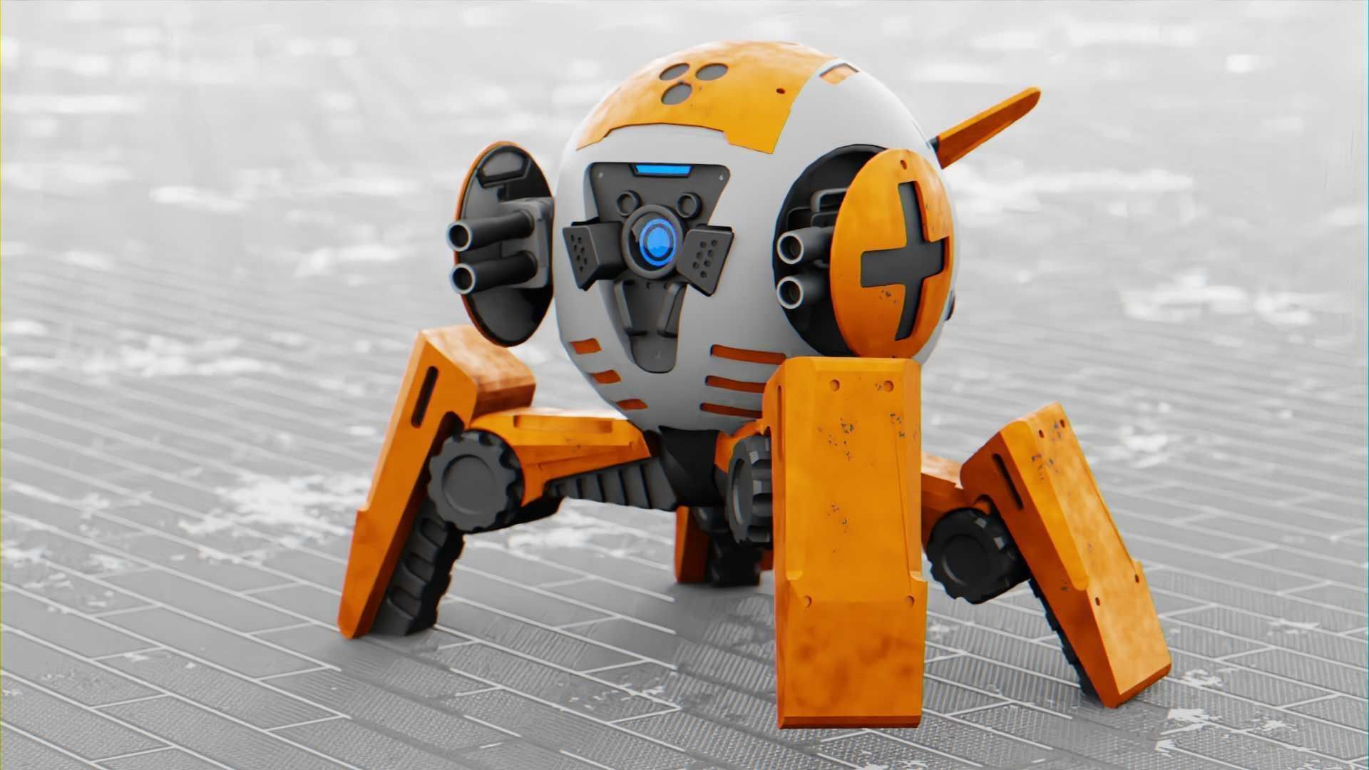 BATTLE DROID AERO  RIGGED Free 3D model_19