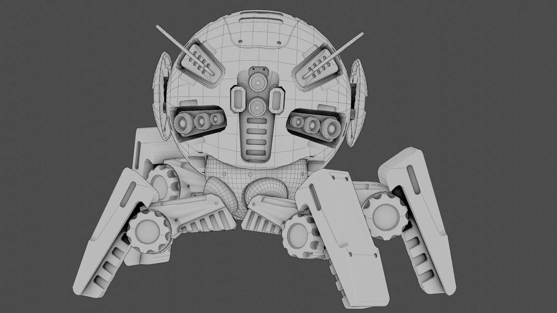 BATTLE DROID AERO  RIGGED Free 3D model_41