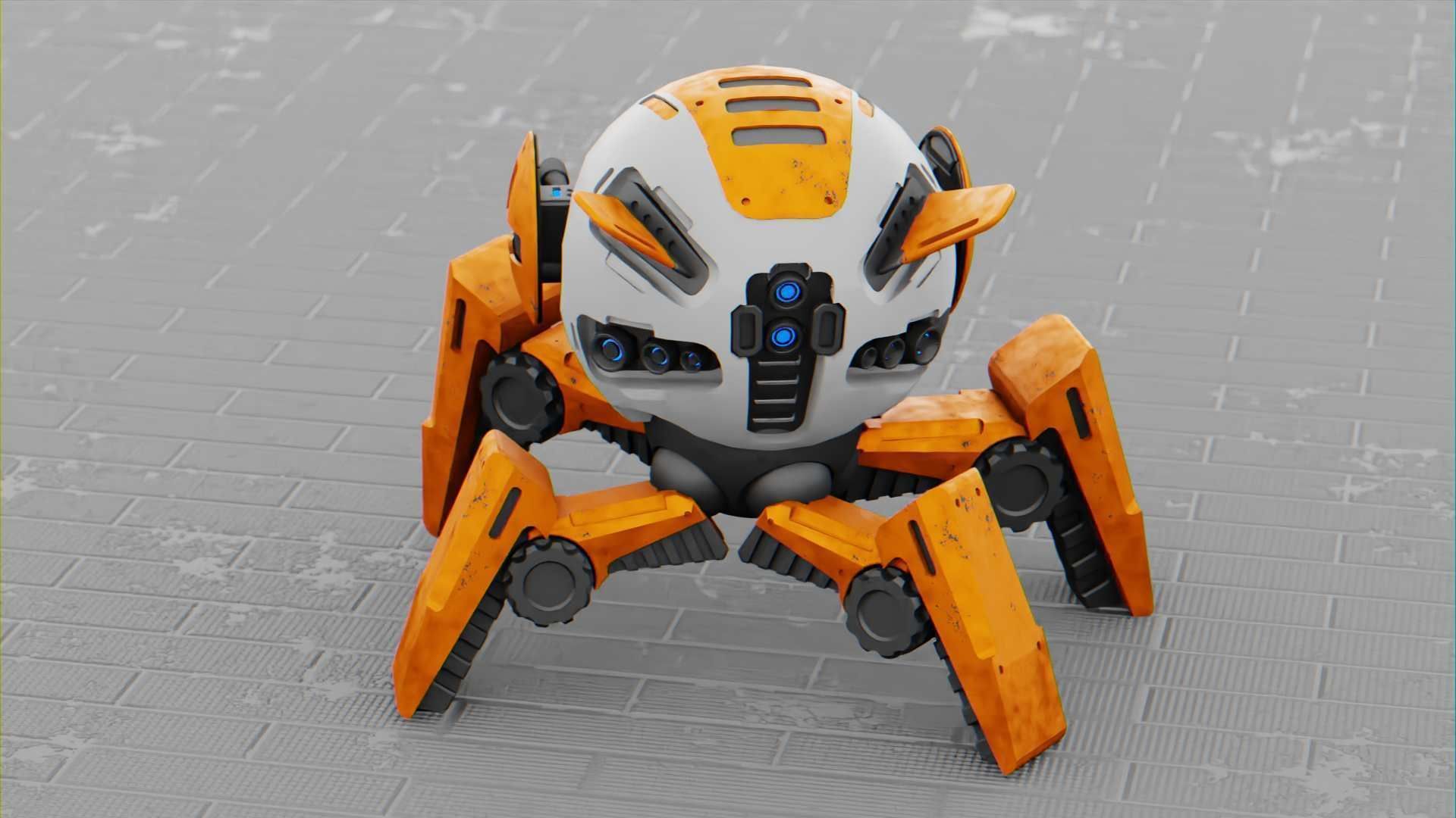 BATTLE DROID AERO  RIGGED Free 3D model_14