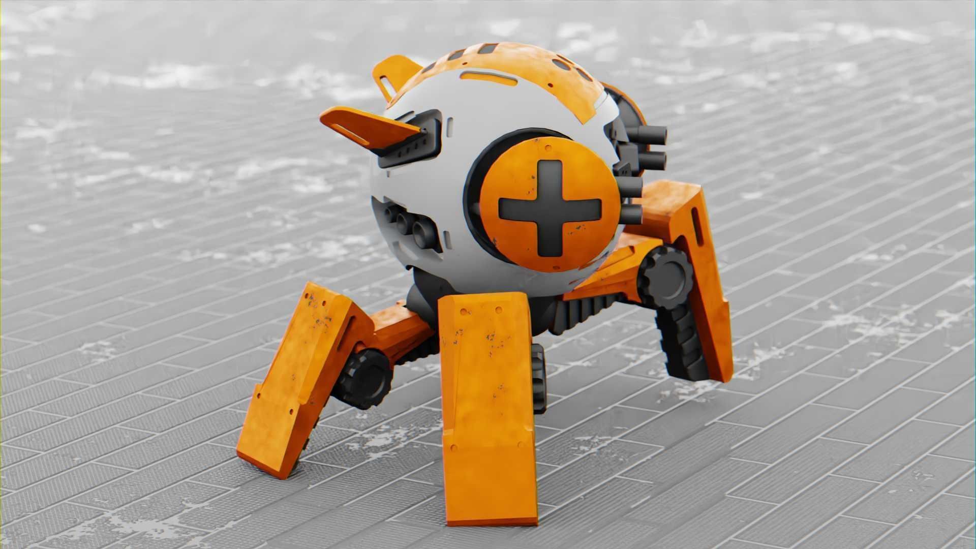 BATTLE DROID AERO  RIGGED Free 3D model_8