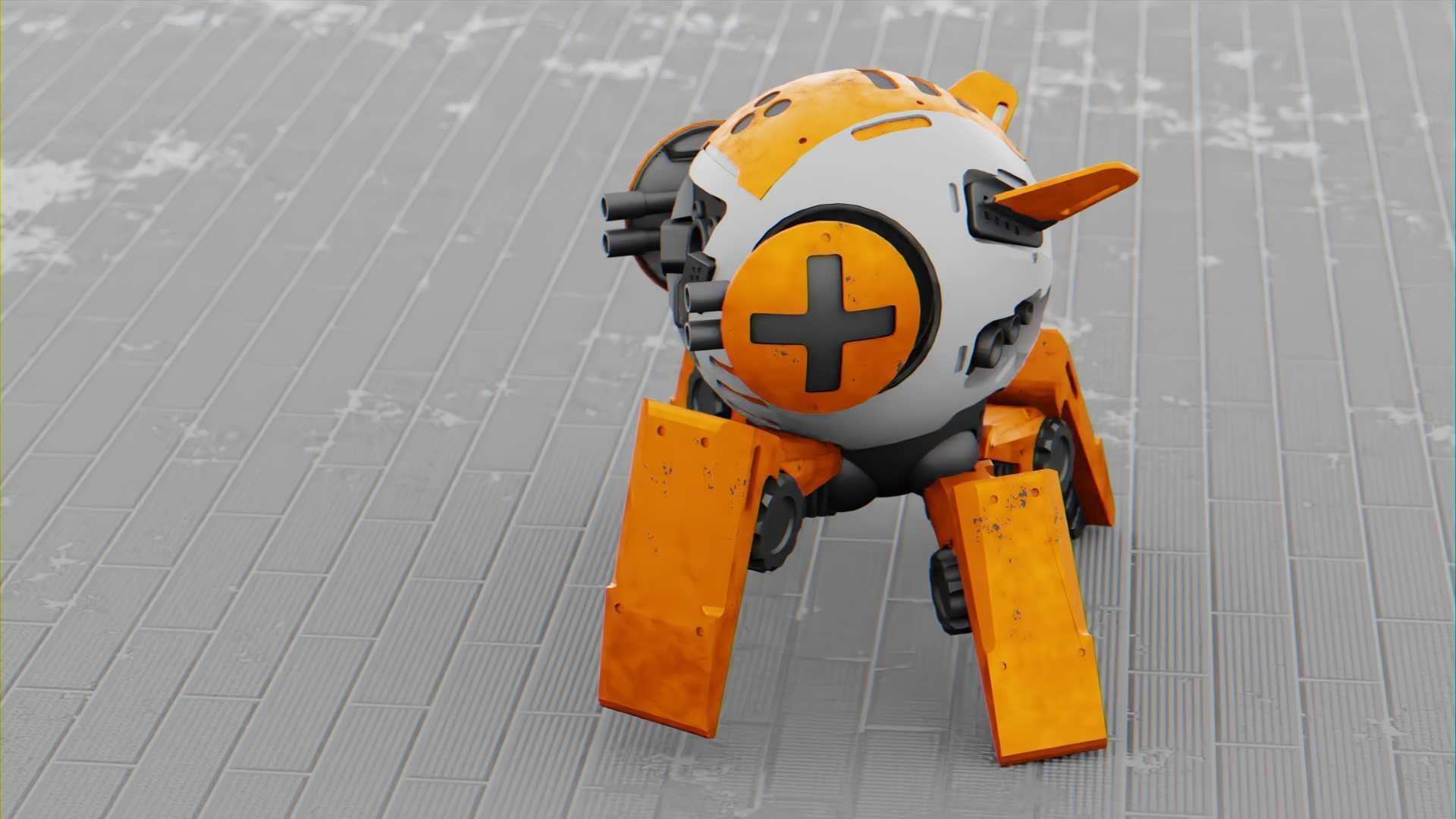 BATTLE DROID AERO  RIGGED Free 3D model_18