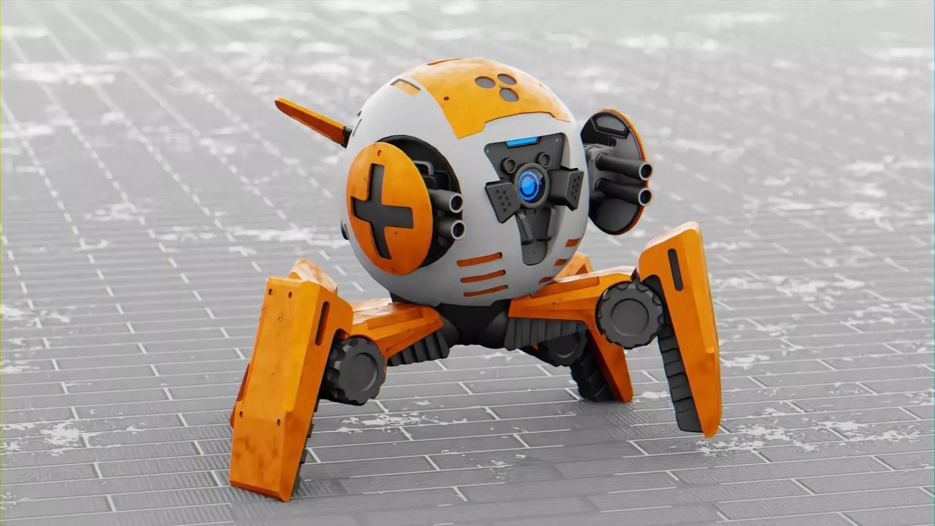 BATTLE DROID AERO  RIGGED Free 3D model_0