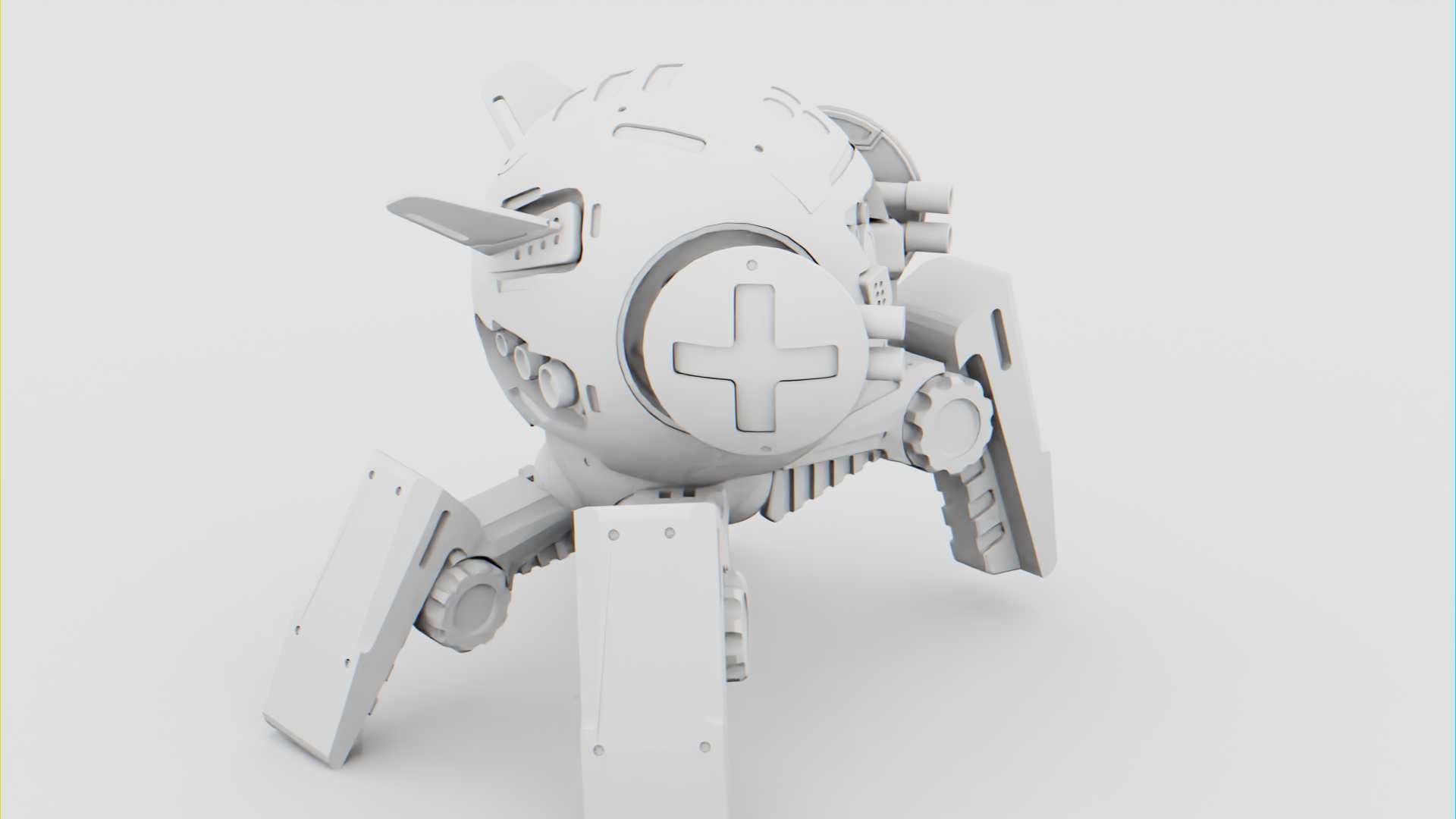 BATTLE DROID AERO  RIGGED Free 3D model_35