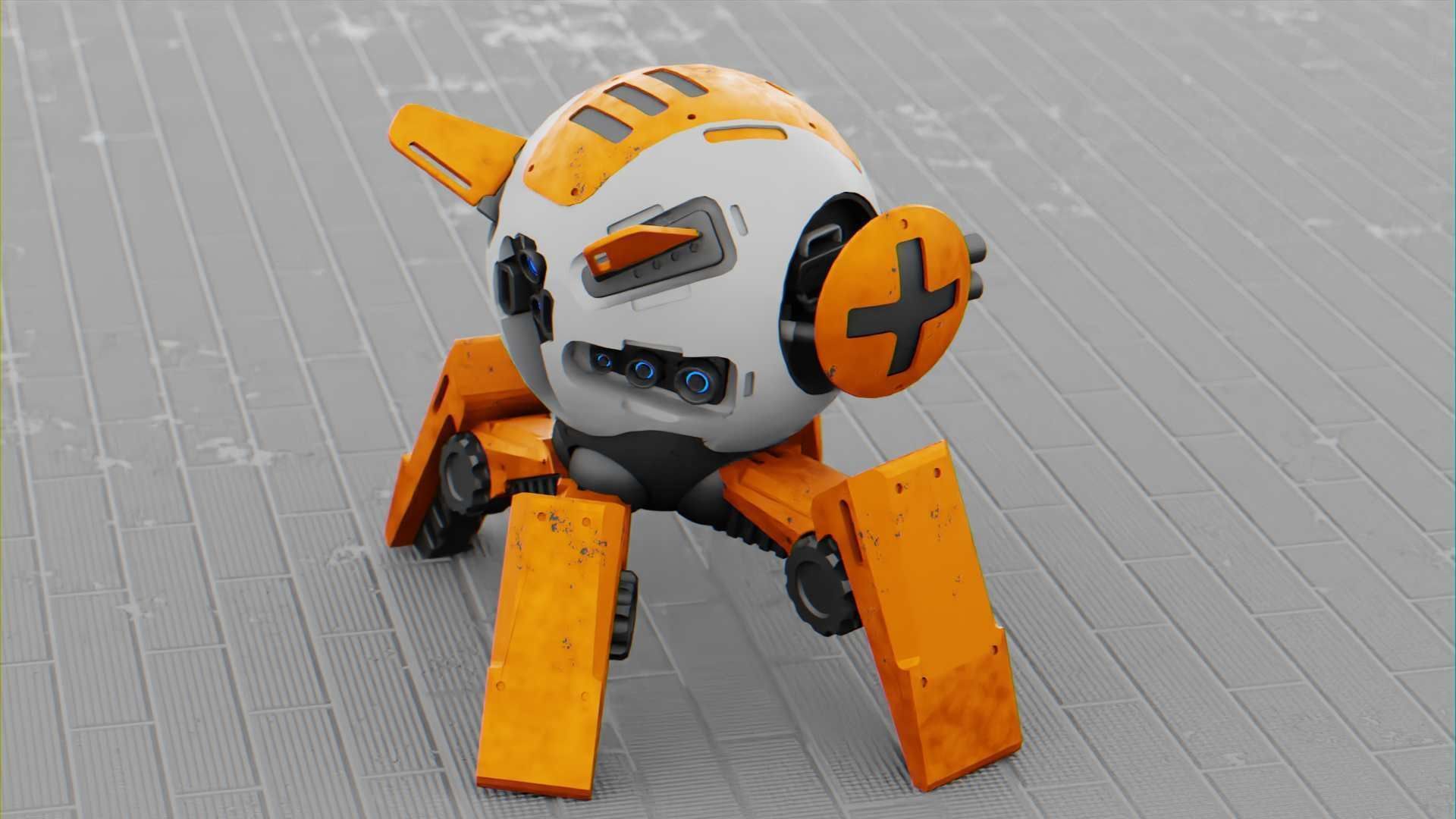 BATTLE DROID AERO  RIGGED Free 3D model_10