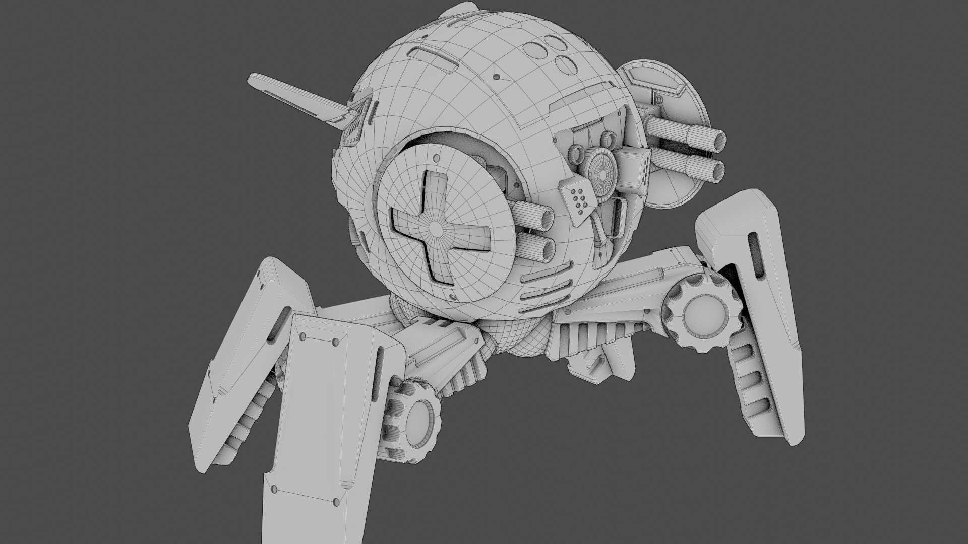 BATTLE DROID AERO  RIGGED Free 3D model_39