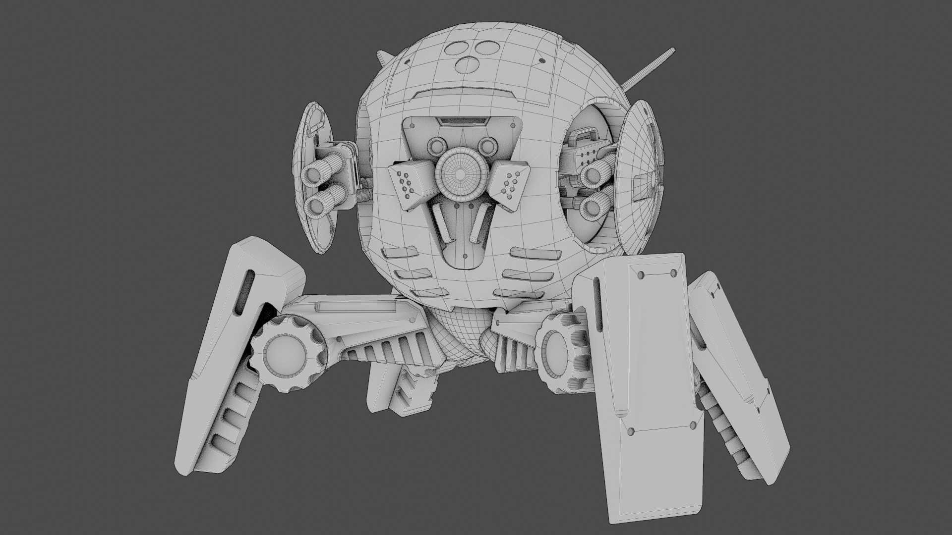 BATTLE DROID AERO  RIGGED Free 3D model_38