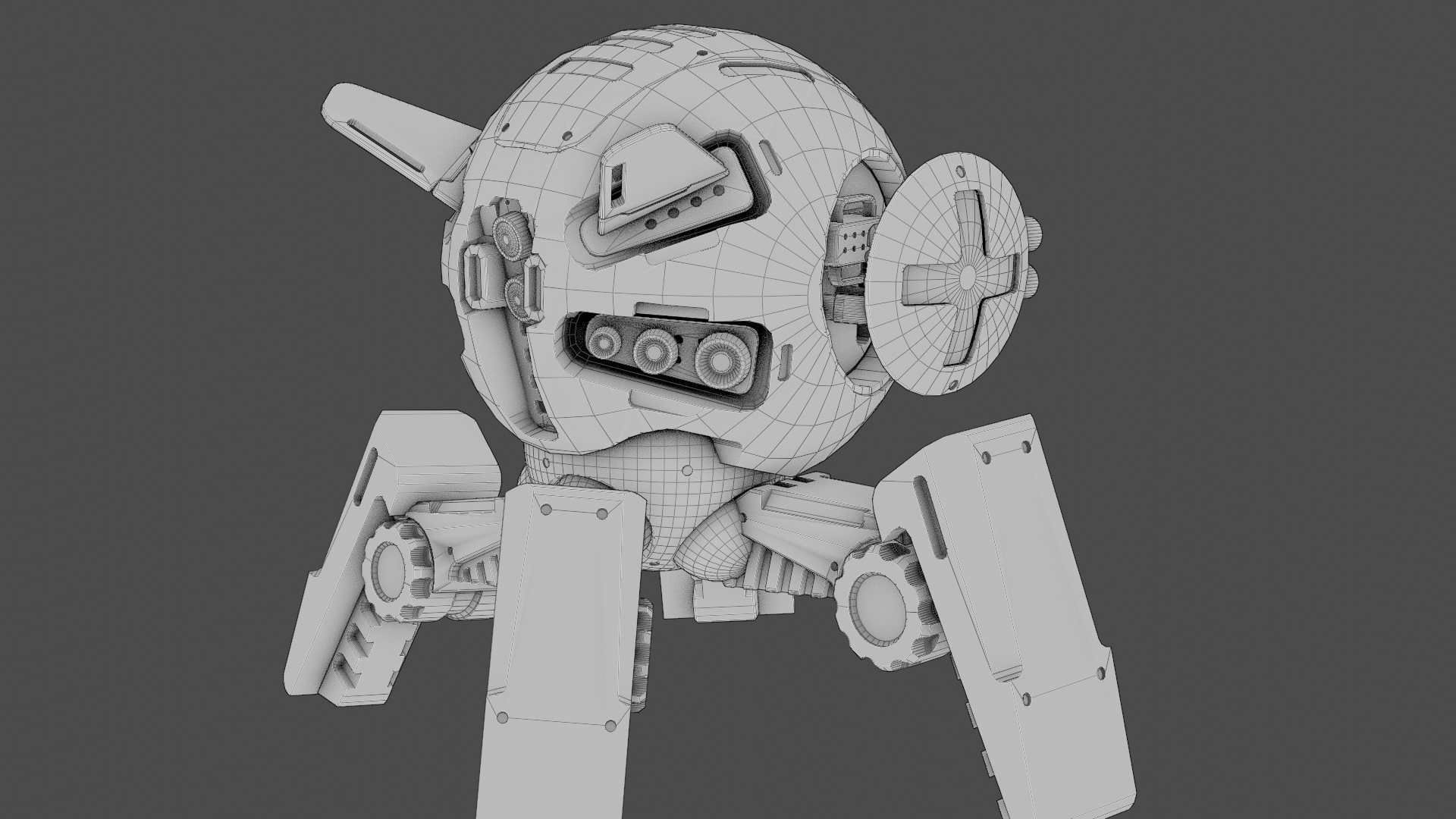 BATTLE DROID AERO  RIGGED Free 3D model_40