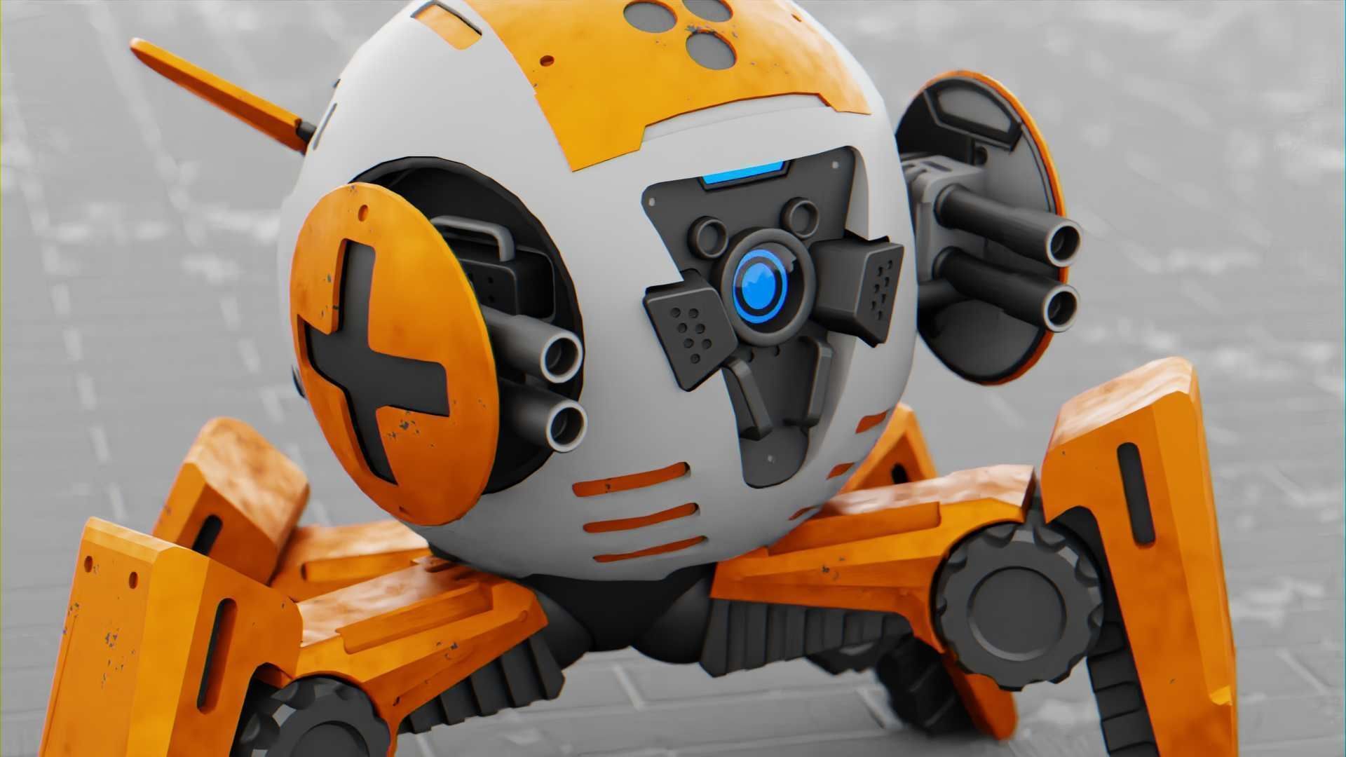 BATTLE DROID AERO  RIGGED Free 3D model_23