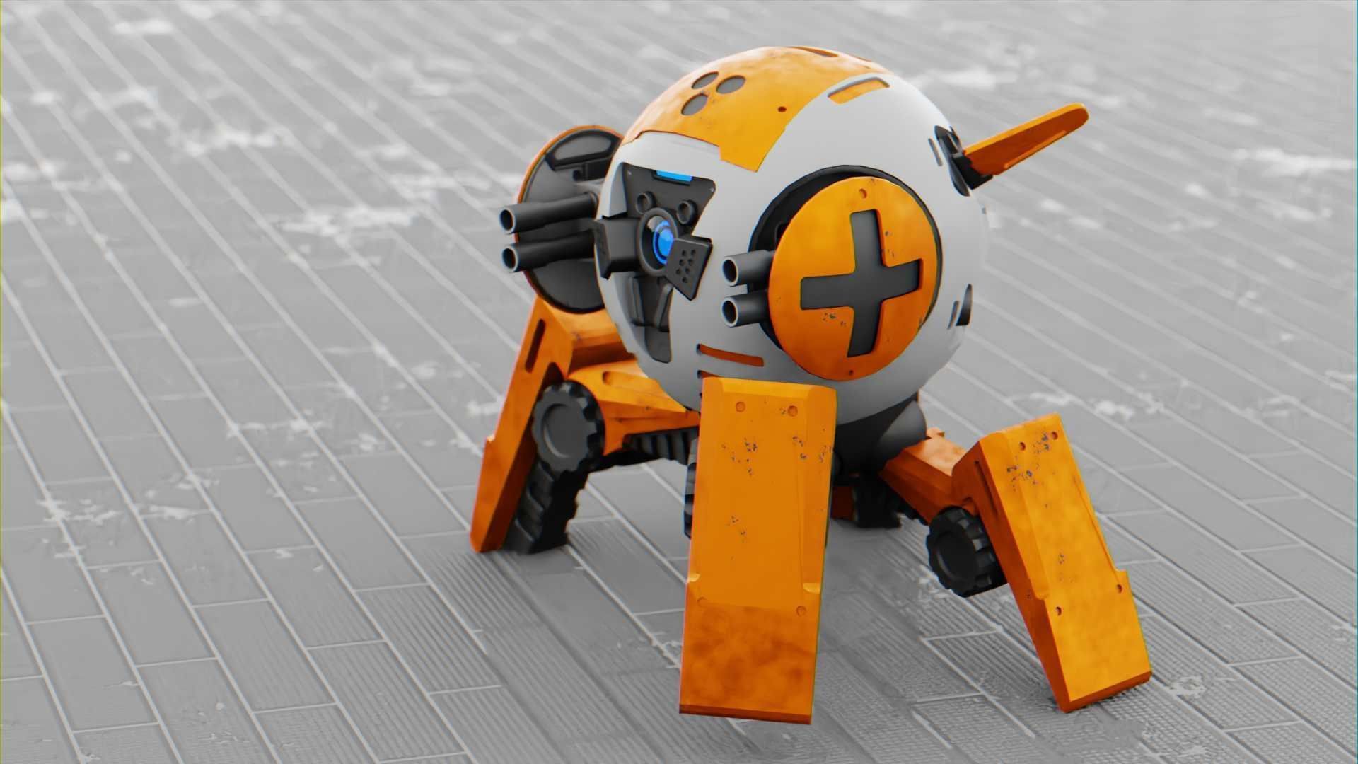 BATTLE DROID AERO  RIGGED Free 3D model_20