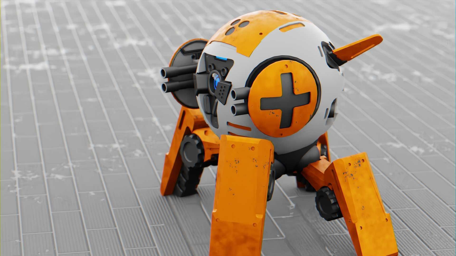 BATTLE DROID AERO  RIGGED Free 3D model_31