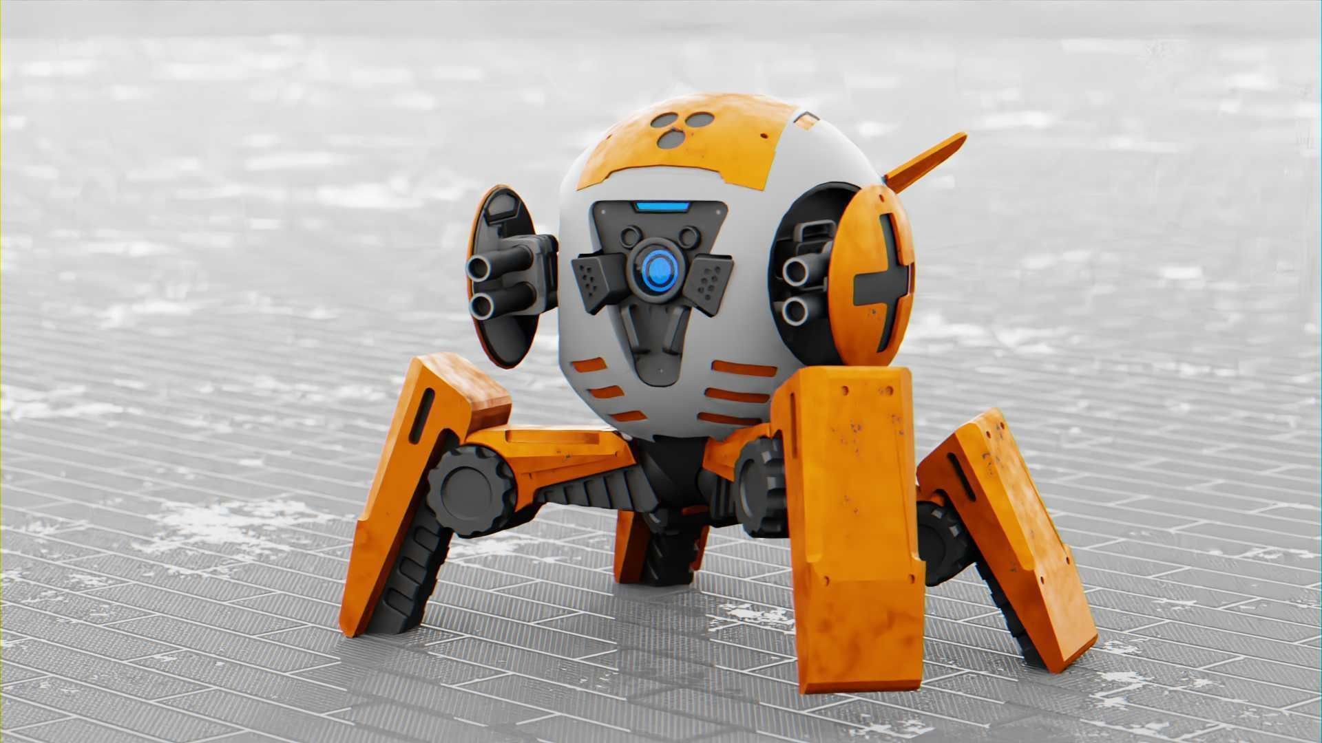 BATTLE DROID AERO  RIGGED Free 3D model_2