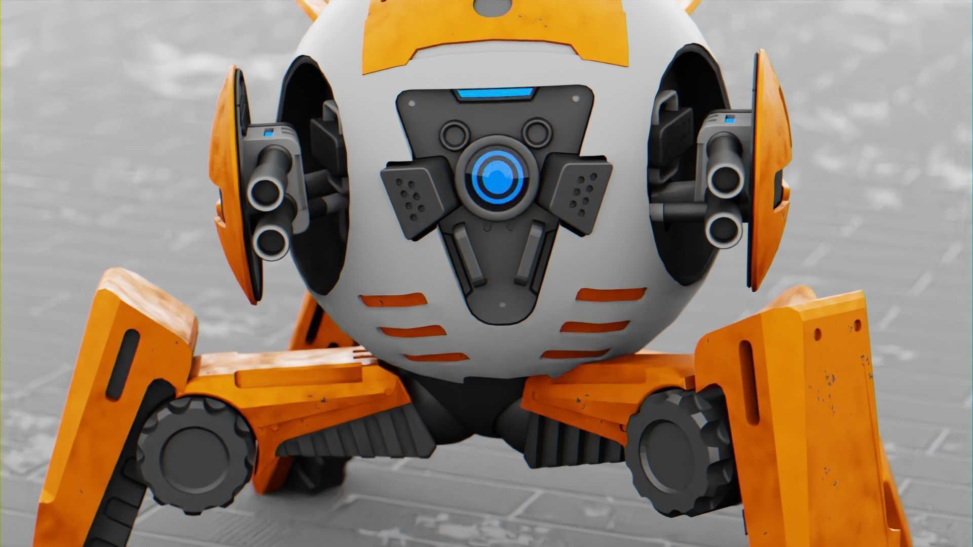 BATTLE DROID AERO  RIGGED Free 3D model_22