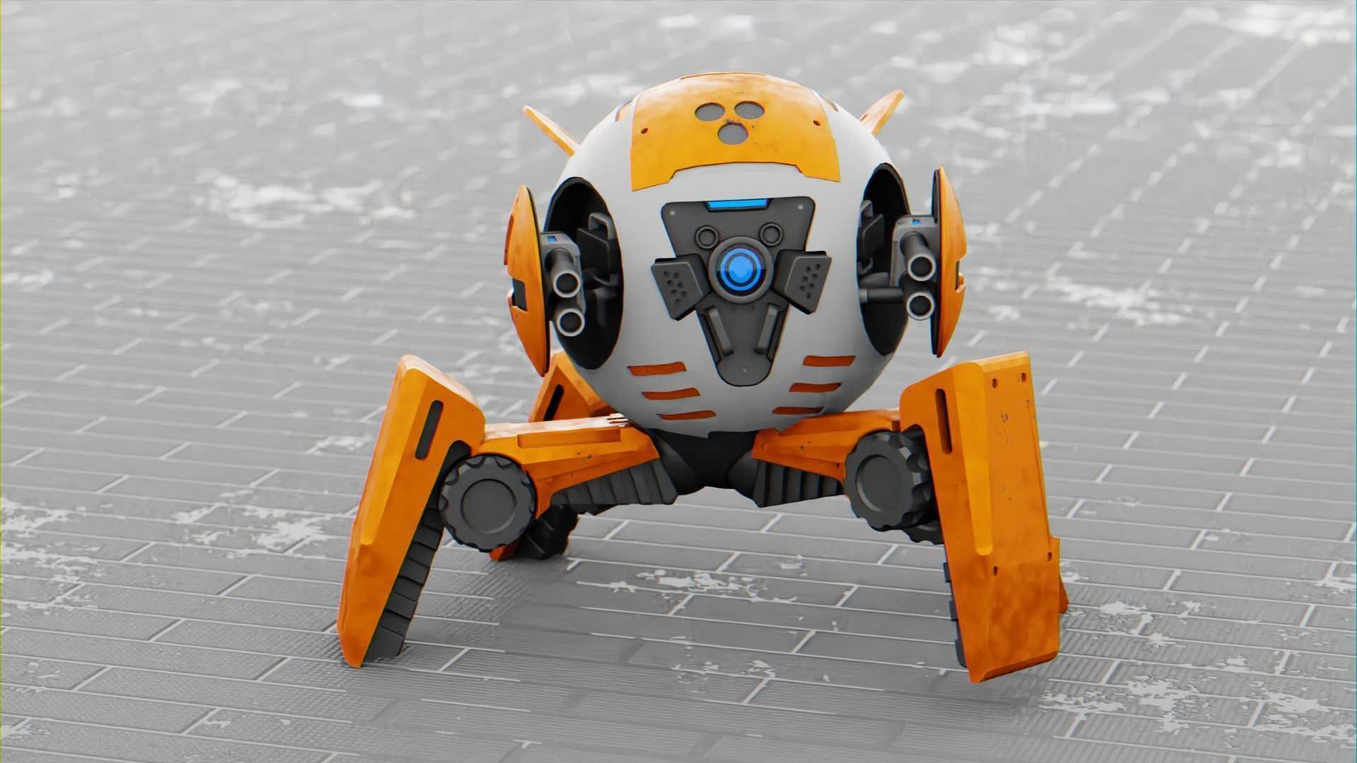 BATTLE DROID AERO  RIGGED Free 3D model_4