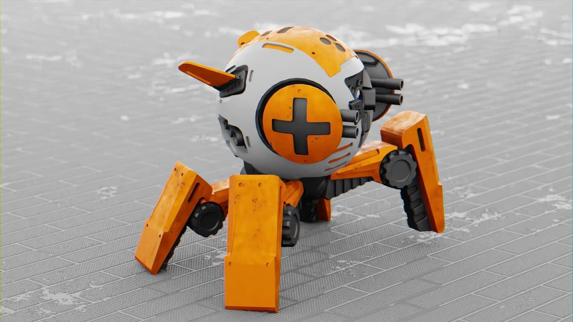 BATTLE DROID AERO  RIGGED Free 3D model_7