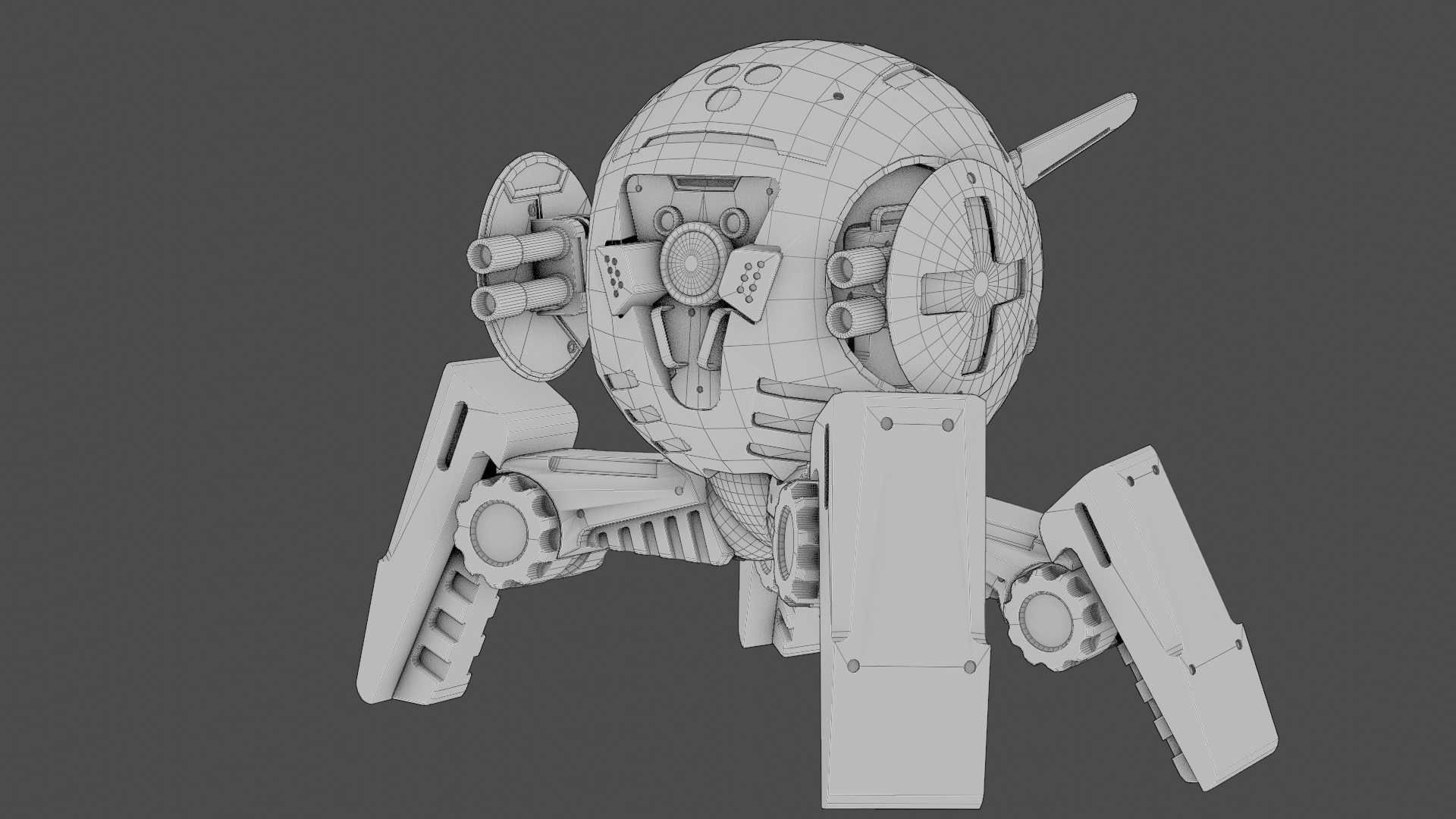 BATTLE DROID AERO  RIGGED Free 3D model_37