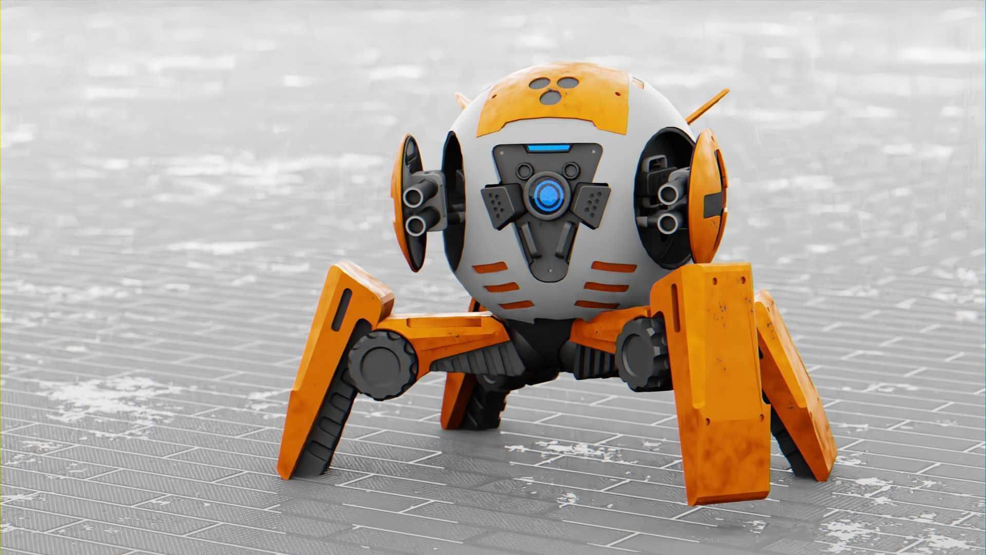 BATTLE DROID AERO  RIGGED Free 3D model_3