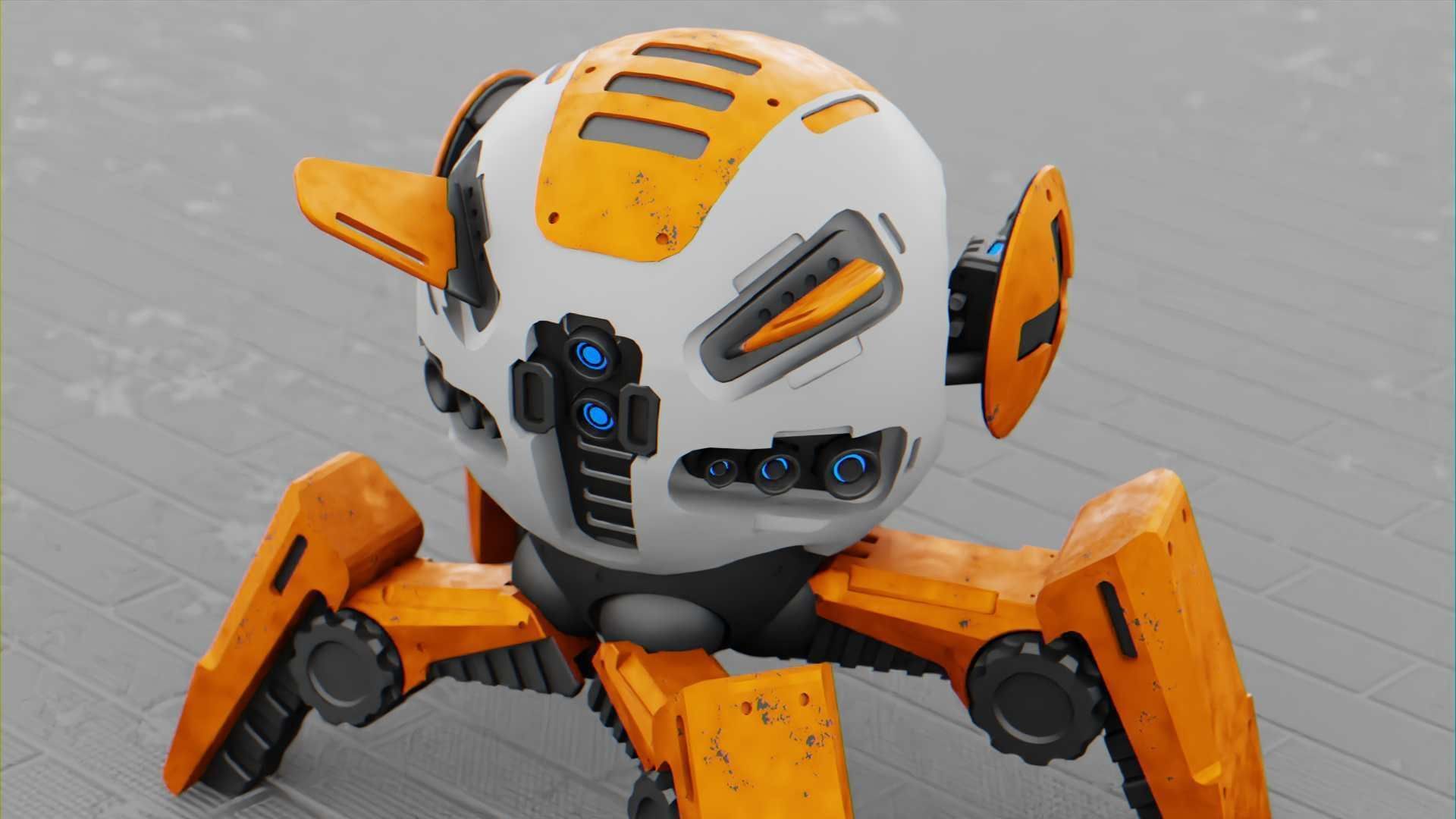 BATTLE DROID AERO  RIGGED Free 3D model_28