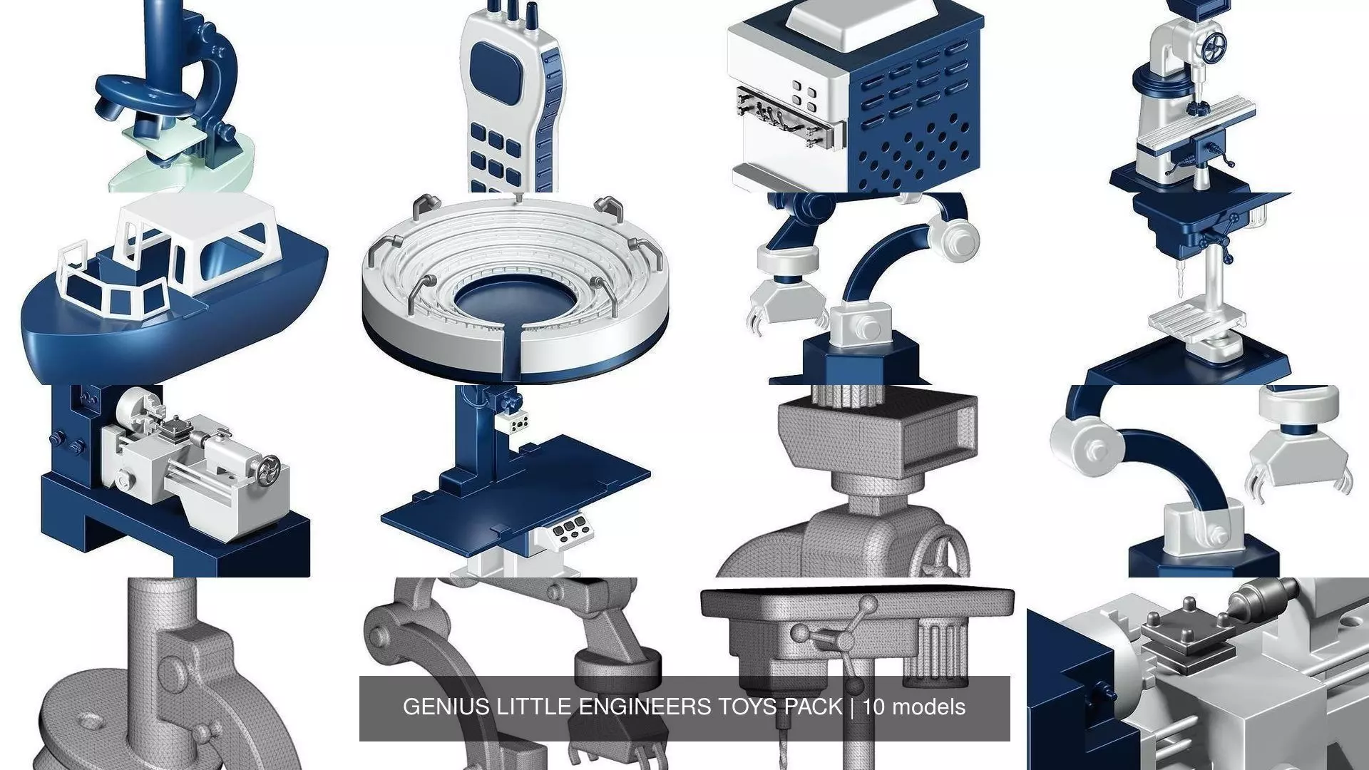 GENIUS LITTLE ENGINEERS TOYS PACK 3D Model Collection_0