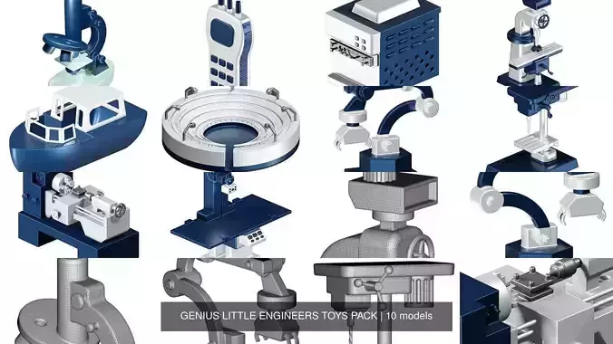 GENIUS LITTLE ENGINEERS TOYS PACK 3D Model Collection
