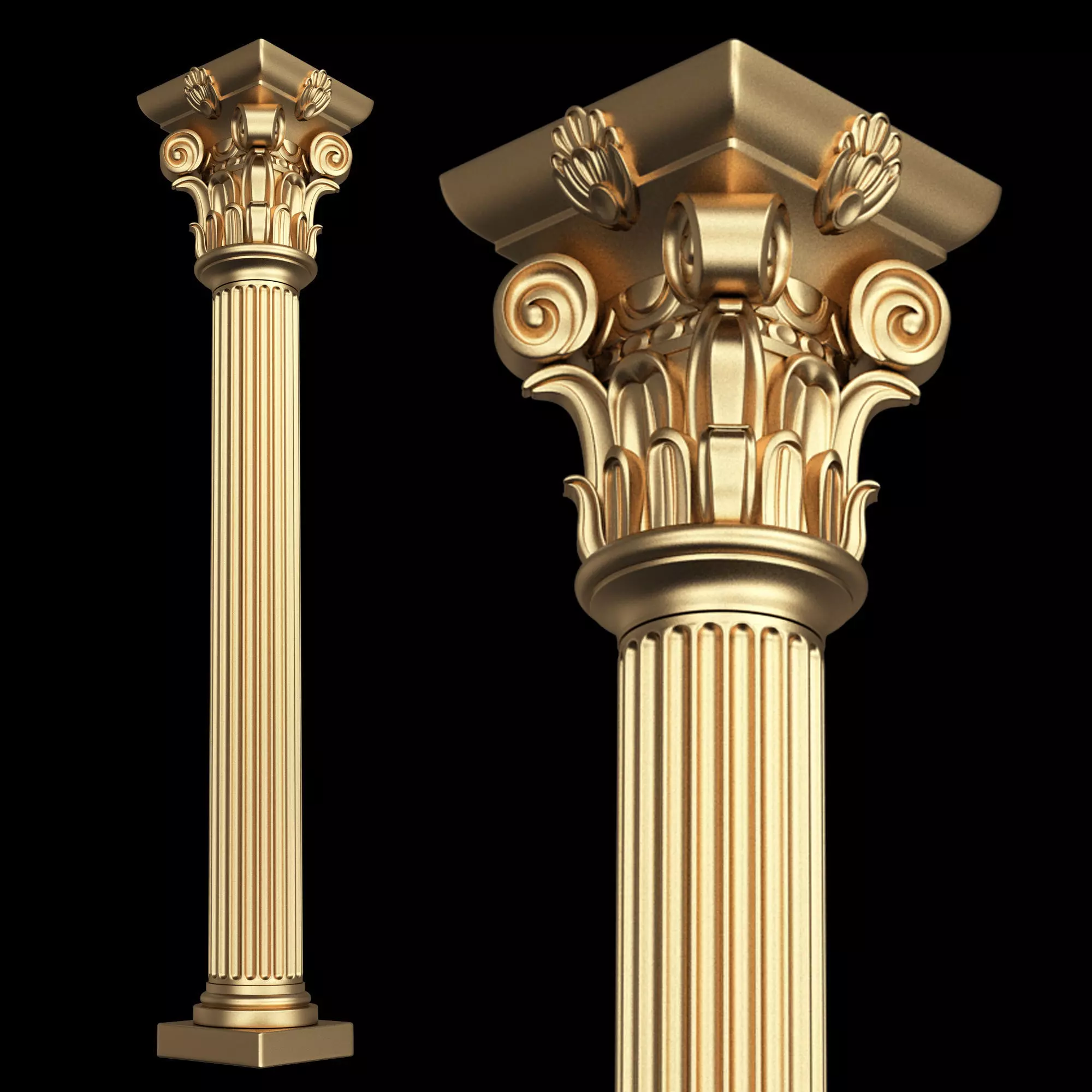 Column Capital 0604 Low-poly 3D model