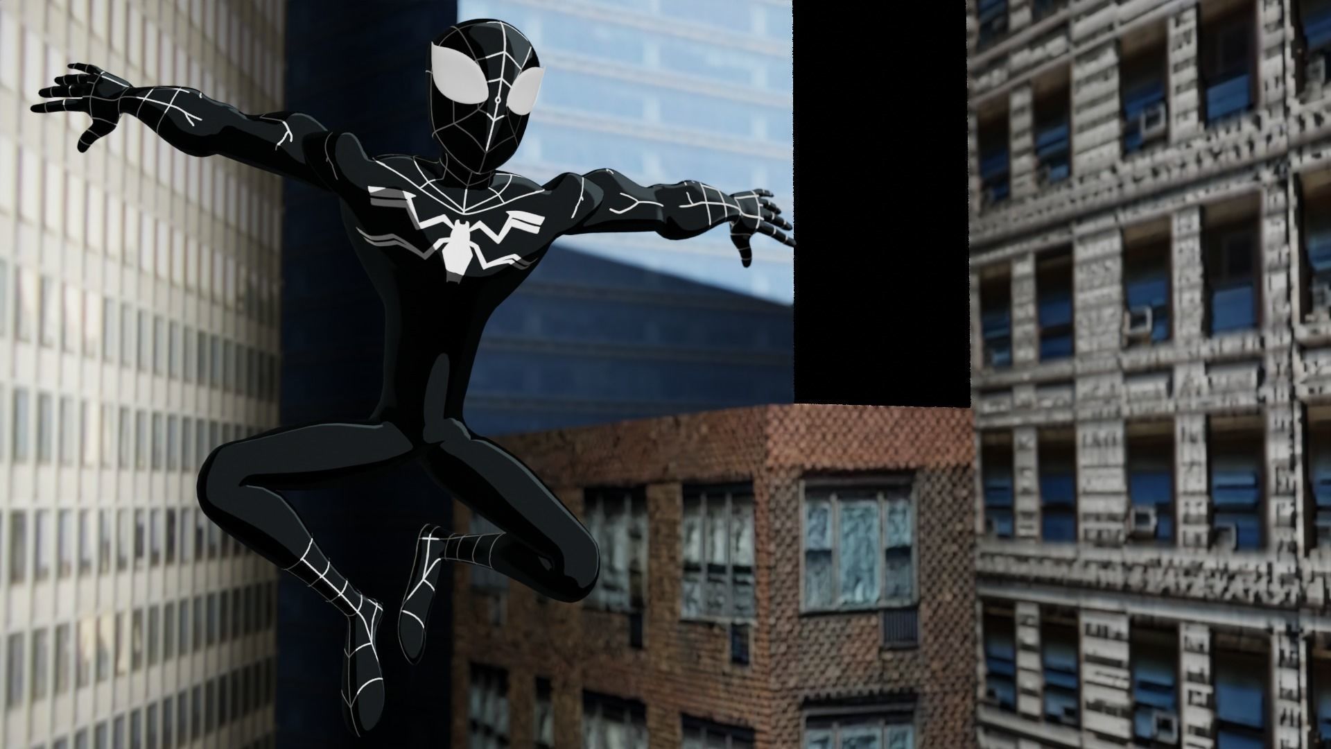 Spectacular spider man Low-poly 3D model_6