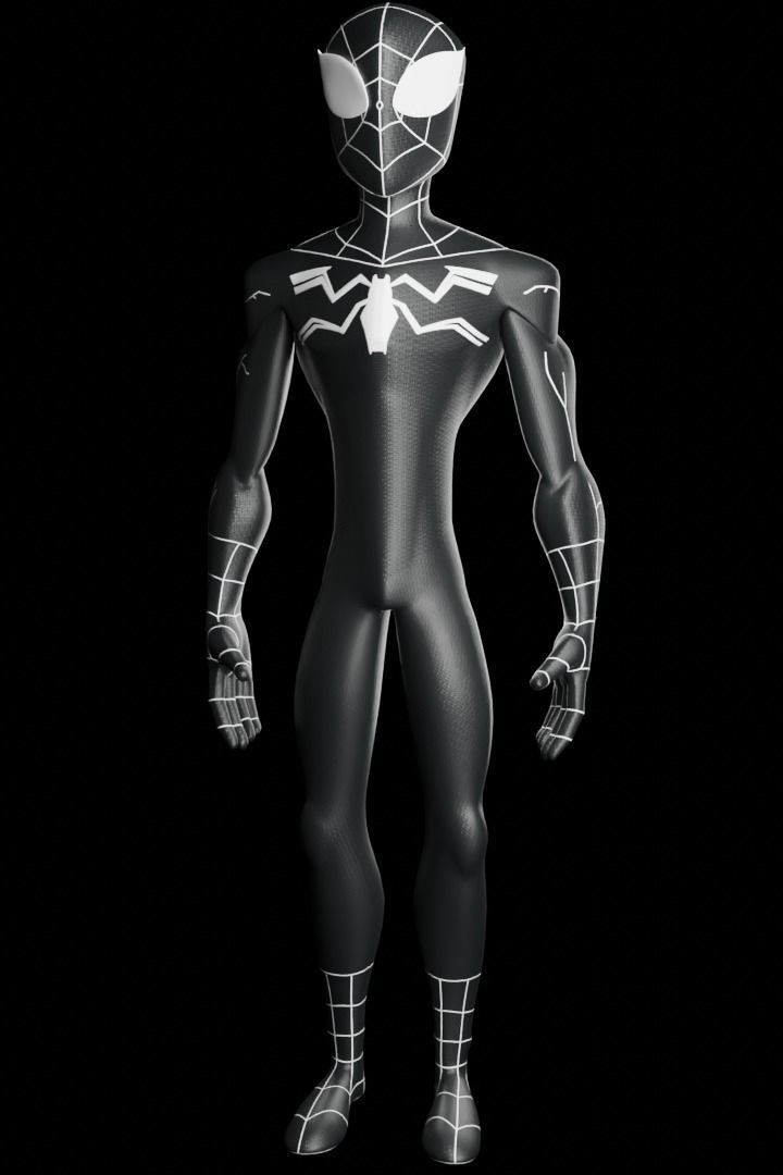 Spectacular spider man Low-poly 3D model_9