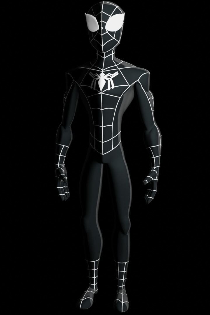 Spectacular spider man Low-poly 3D model_8