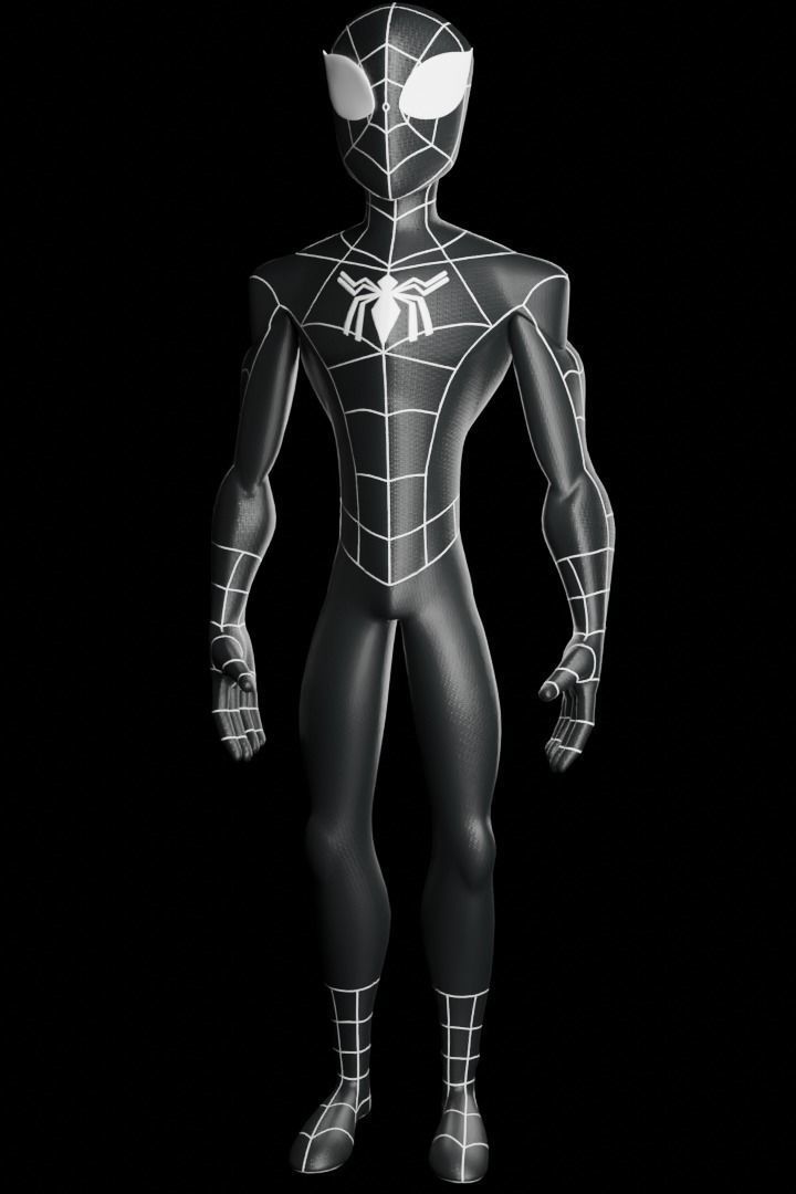 Spectacular spider man Low-poly 3D model_7