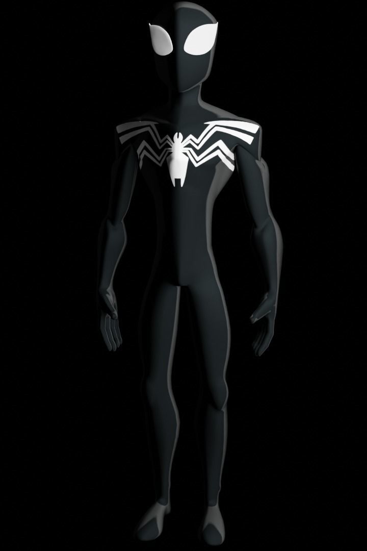 Spectacular spider man Low-poly 3D model_12