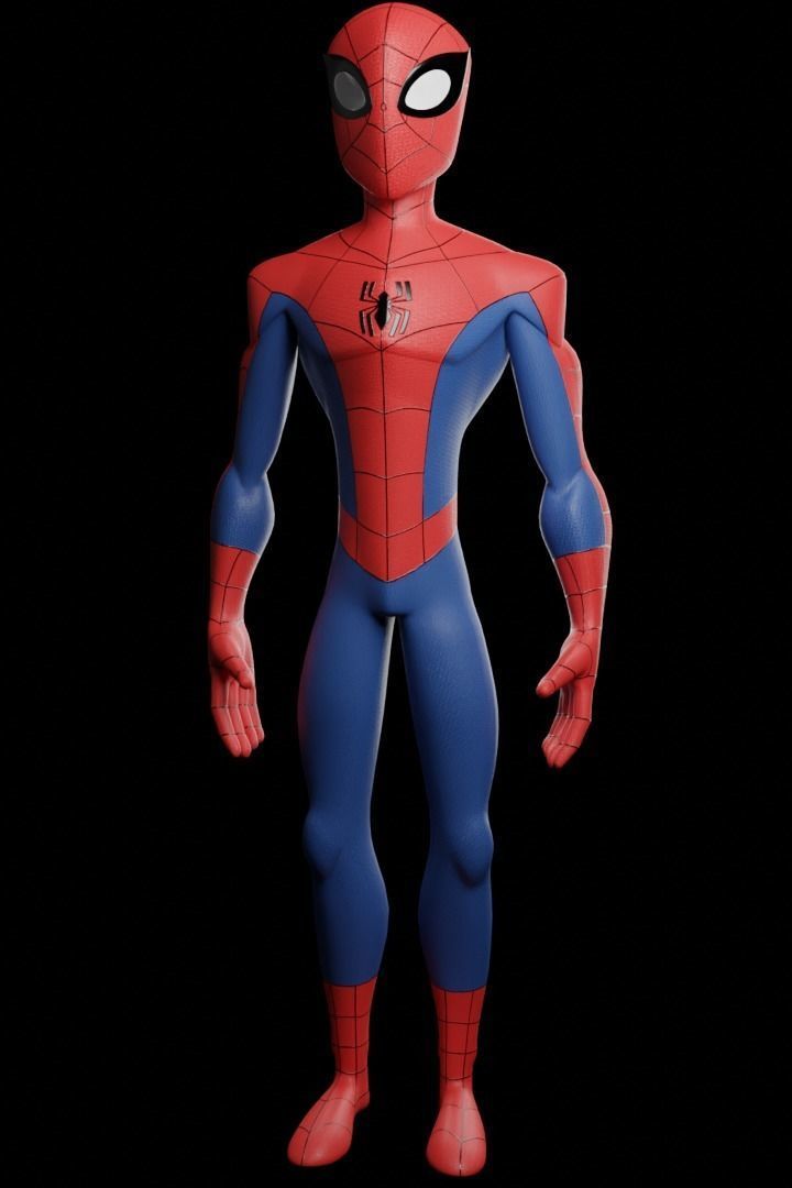 Spectacular spider man Low-poly 3D model_3
