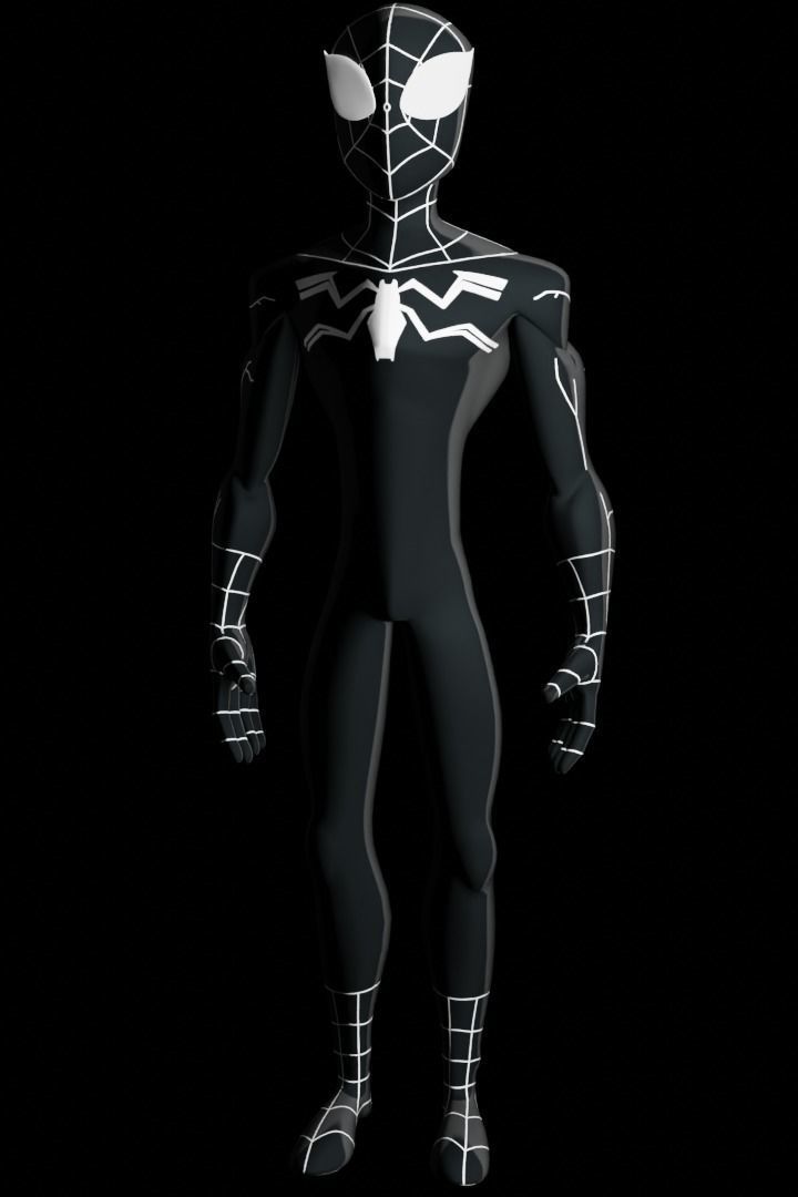 Spectacular spider man Low-poly 3D model_10