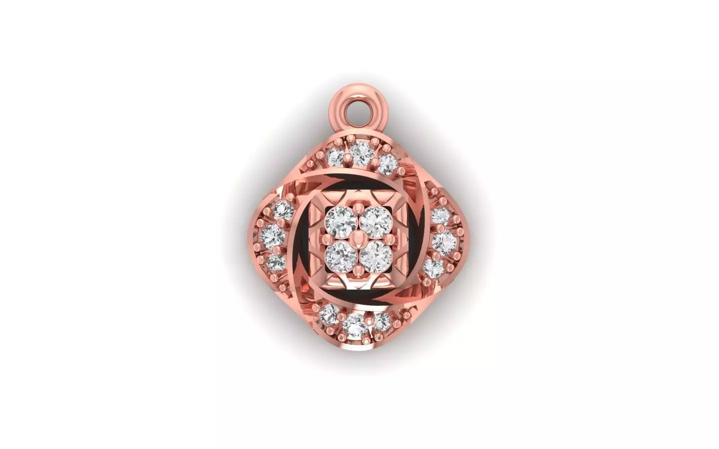 Solitaire Women Pendant 3dm STL OBJ FBX Render Details 3D print model_0