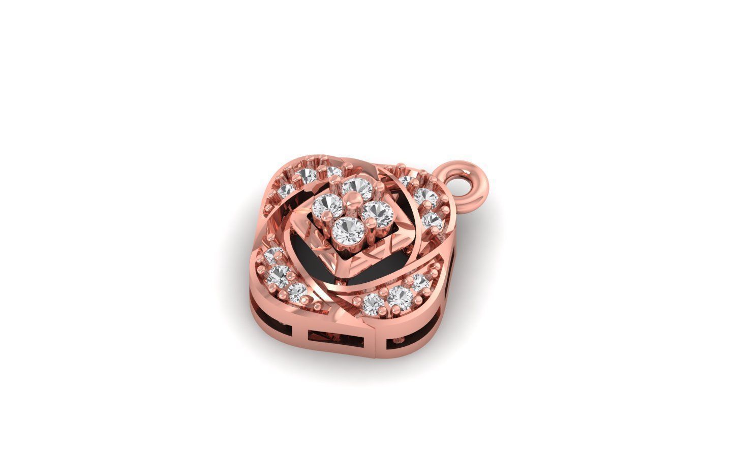 Solitaire Women Pendant 3dm STL OBJ FBX Render Details 3D print model_2