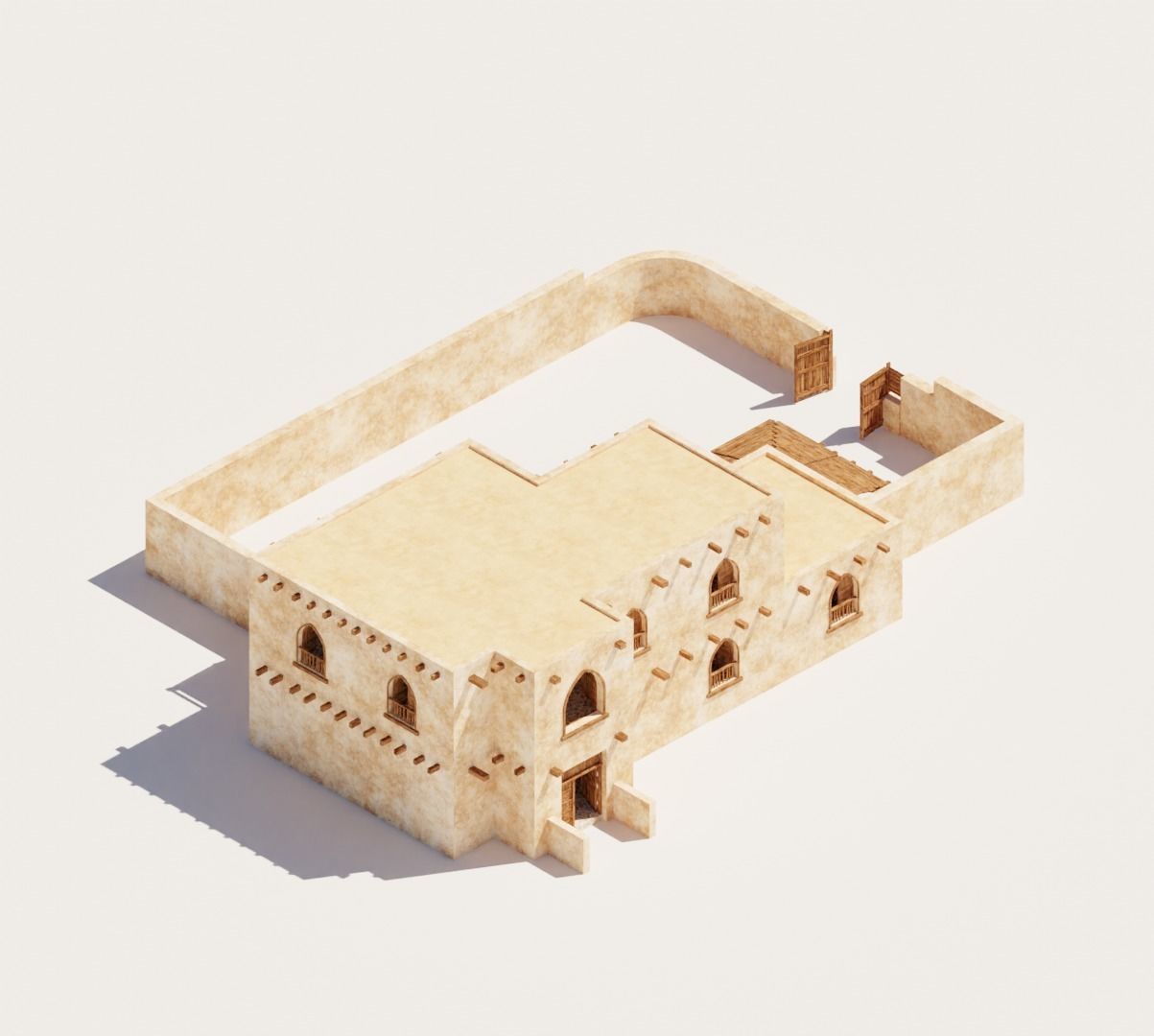 Ancient Desert House 6 3D model_3