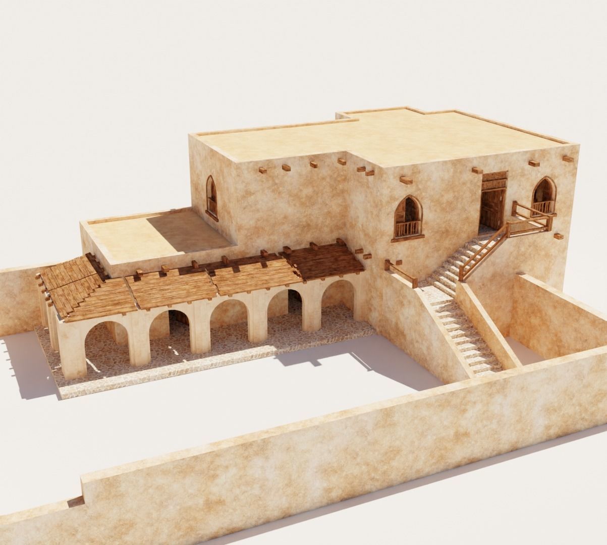Ancient Desert House 6 3D model_5