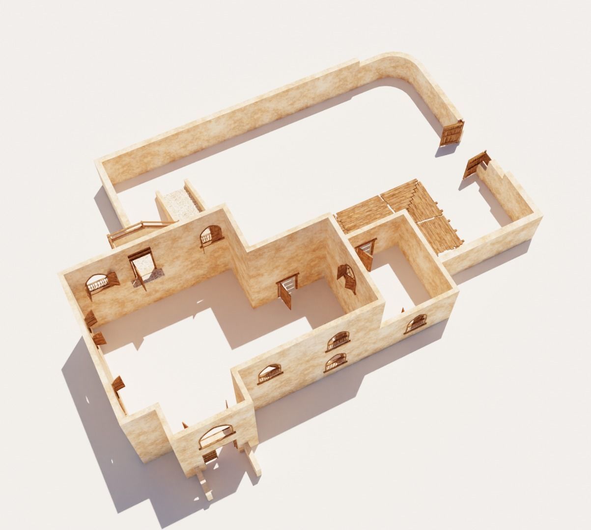 Ancient Desert House 6 3D model_4
