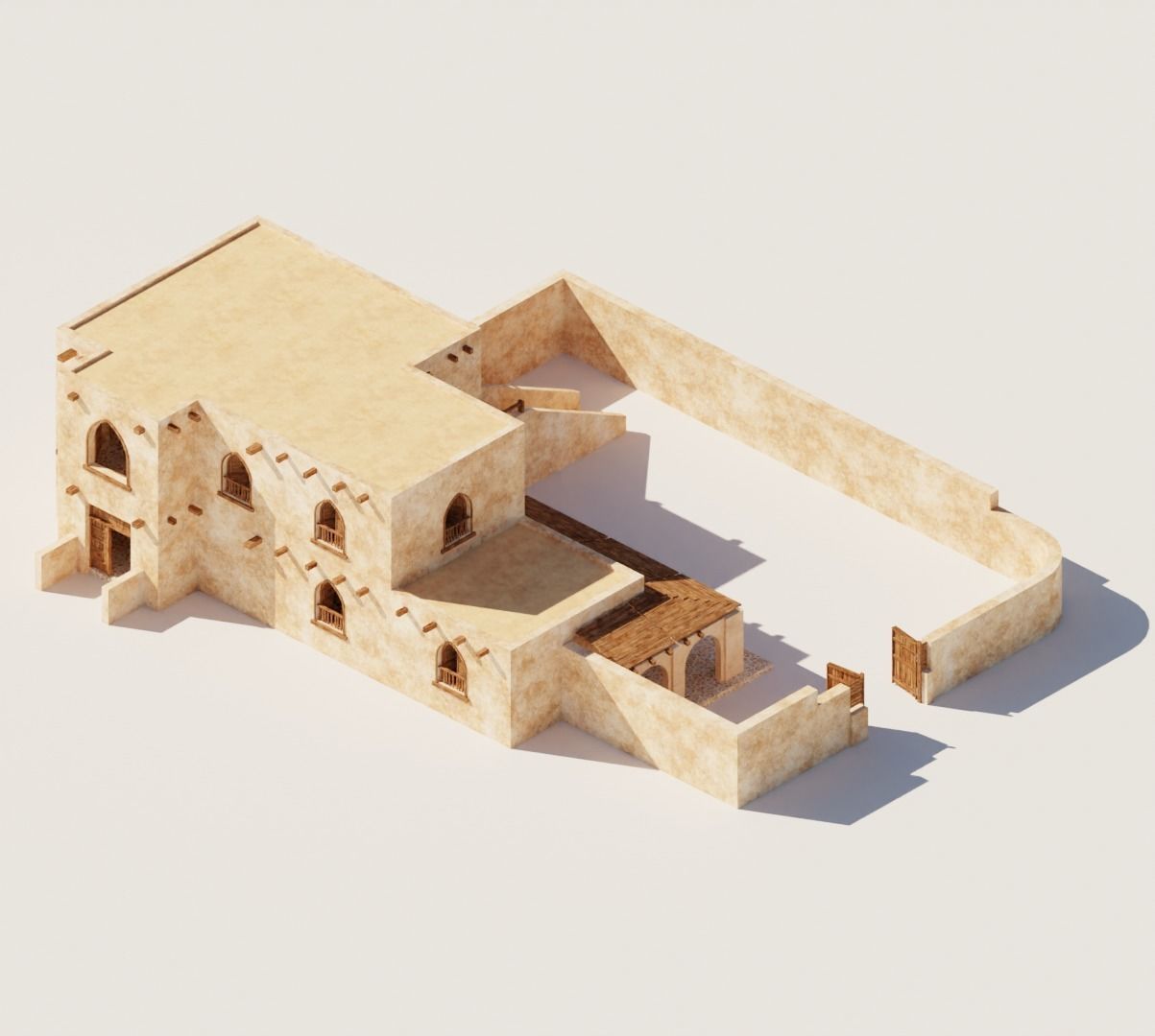 Ancient Desert House 6 3D model_1